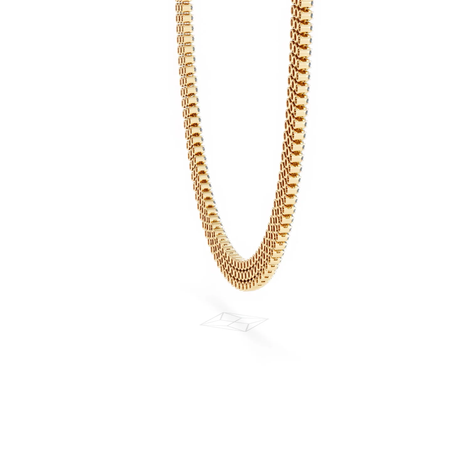 Soirée 7.25ct Round Cut Lab Diamond Choker Necklace in 18K Yellow Gold - Image 33
