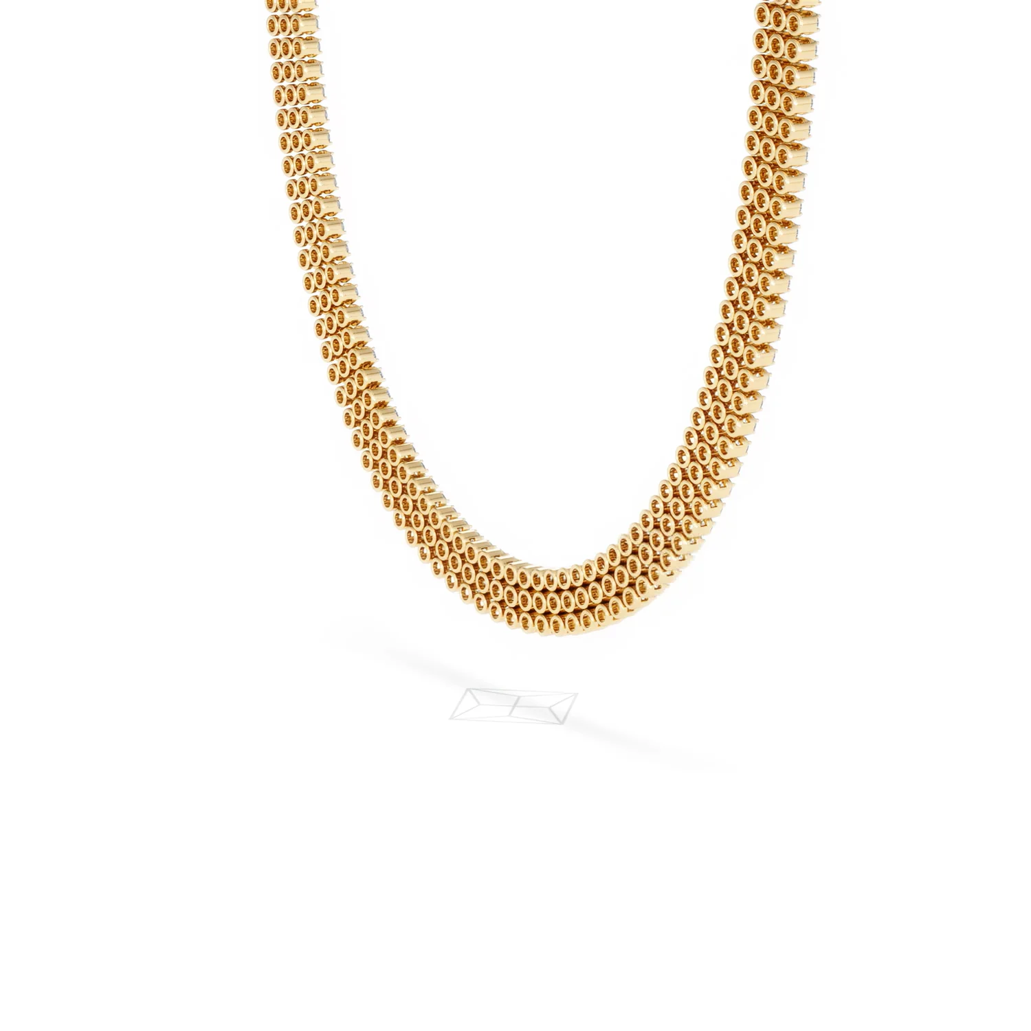 Soirée 7.25ct Round Cut Lab Diamond Choker Necklace in 18K Yellow Gold - Image 37