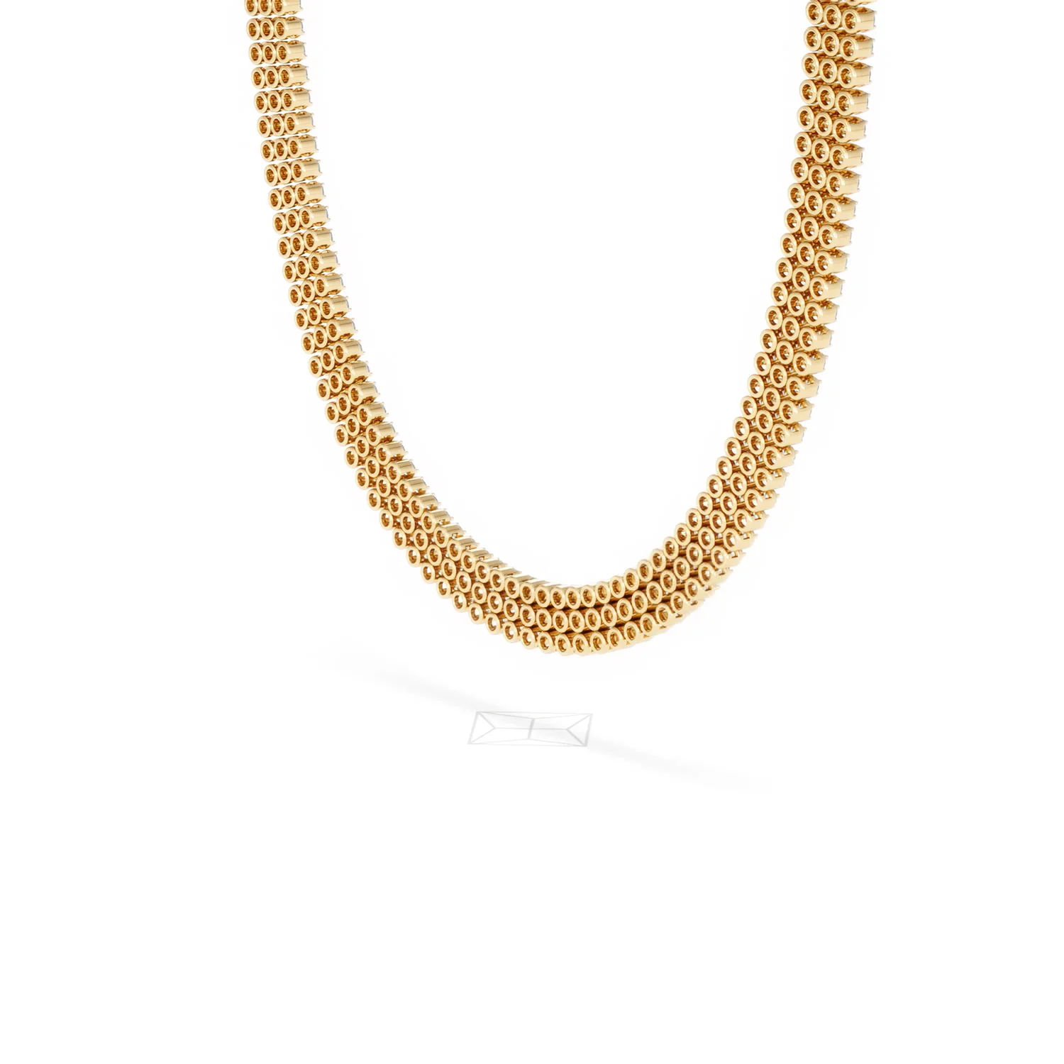 Soirée 7.25ct Round Cut Lab Diamond Choker Necklace in 18K Yellow Gold - Image 38