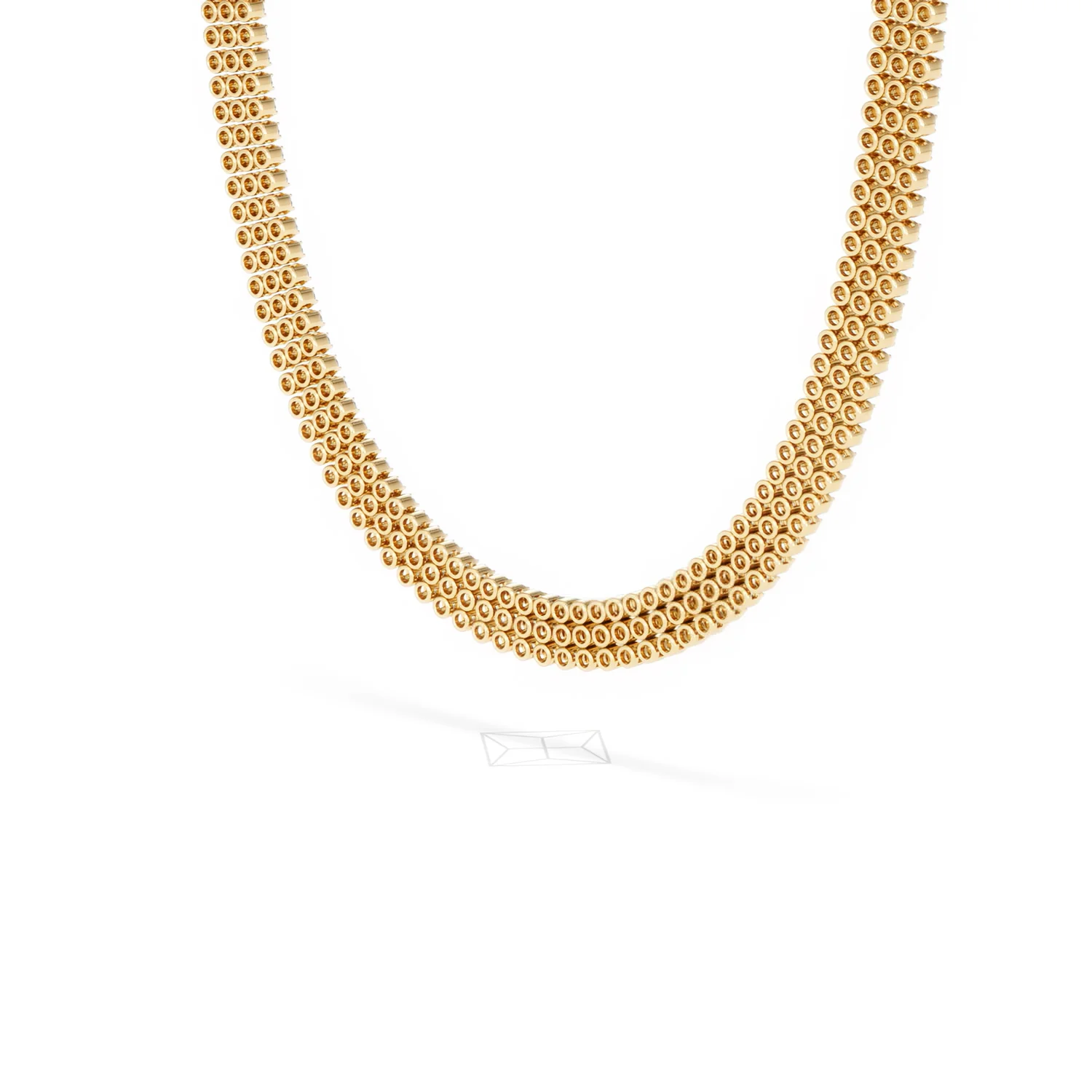 Soirée 7.25ct Round Cut Lab Diamond Choker Necklace in 18K Yellow Gold - Image 40