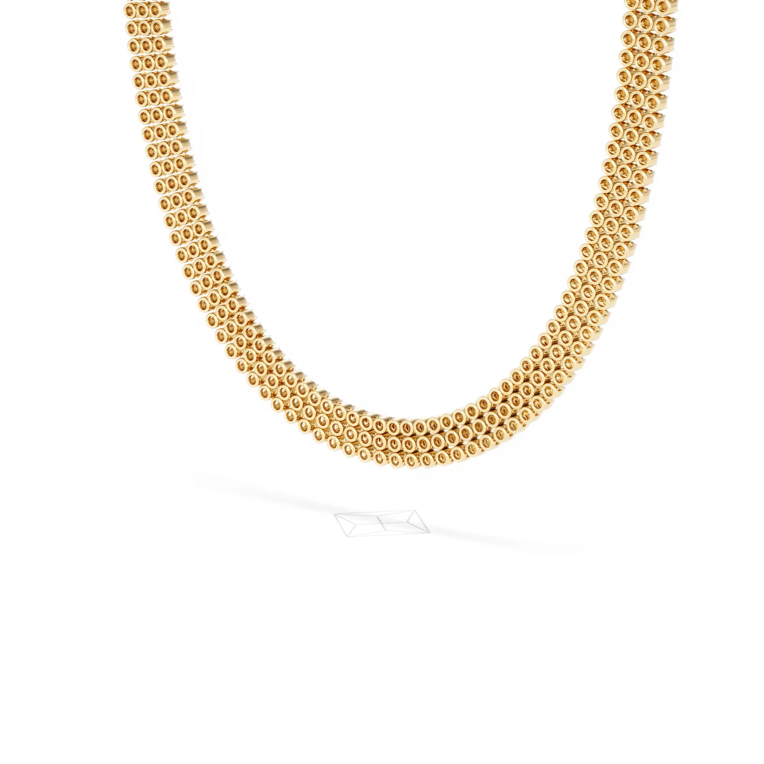 Soirée 7.25ct Round Cut Lab Diamond Choker Necklace in 18K Yellow Gold - Image 41