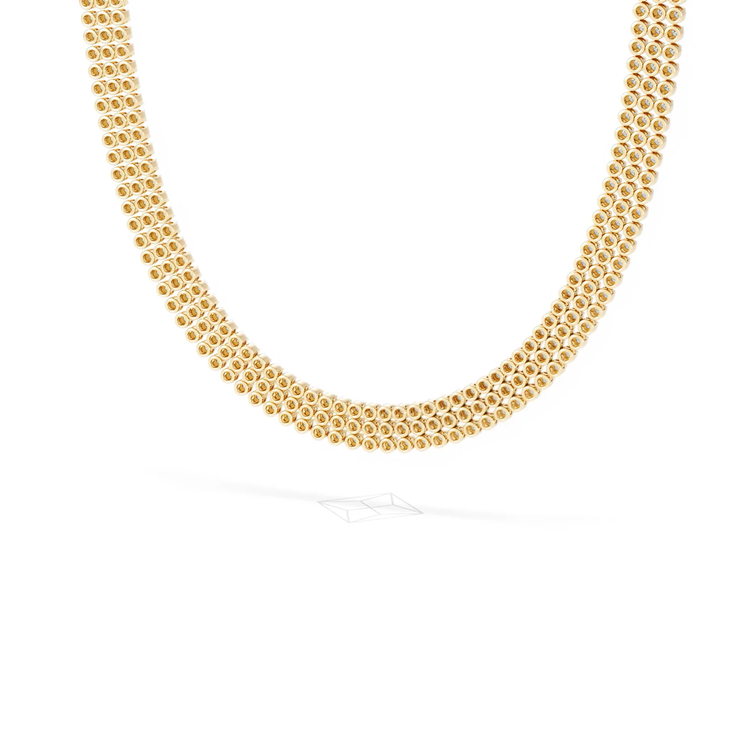 Soirée 7.25ct Round Cut Lab Diamond Choker Necklace in 18K Yellow Gold - Image 44