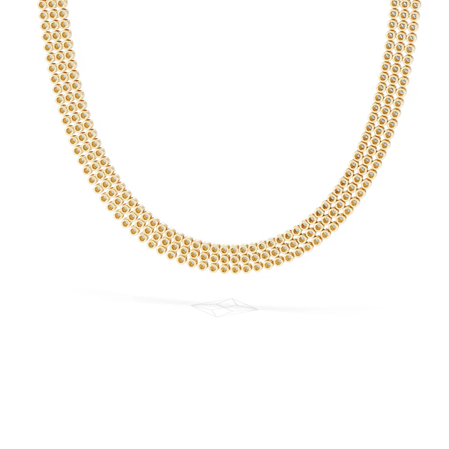 Soirée 7.25ct Round Cut Lab Diamond Choker Necklace in 18K Yellow Gold - Image 46