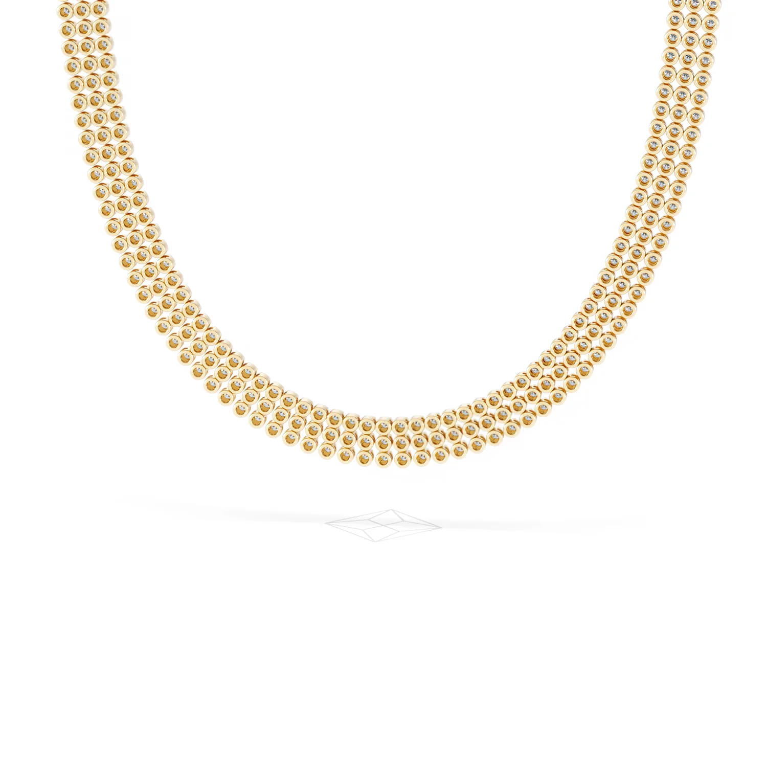 Soirée 7.25ct Round Cut Lab Diamond Choker Necklace in 18K Yellow Gold - Image 47