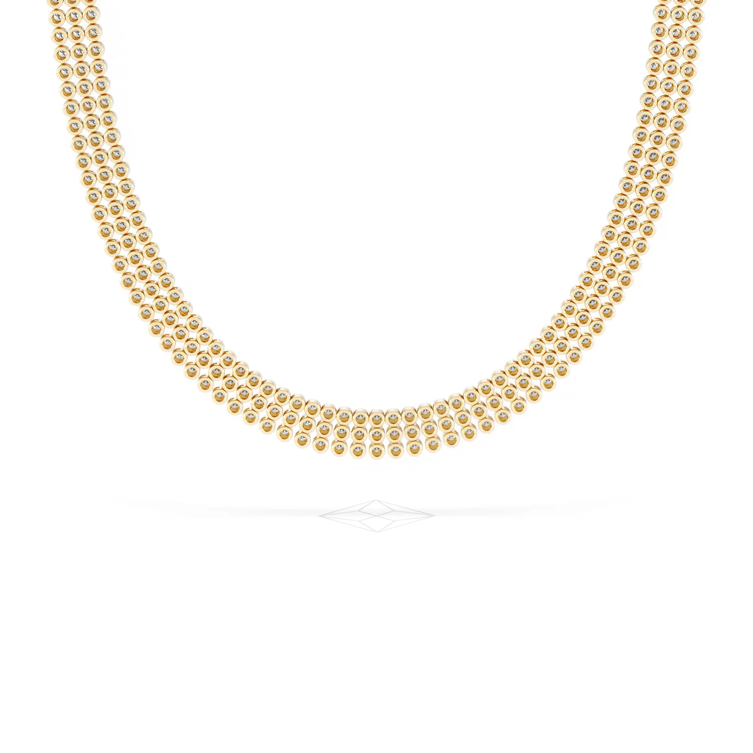 Soirée 7.25ct Round Cut Lab Diamond Choker Necklace in 18K Yellow Gold - Image 49