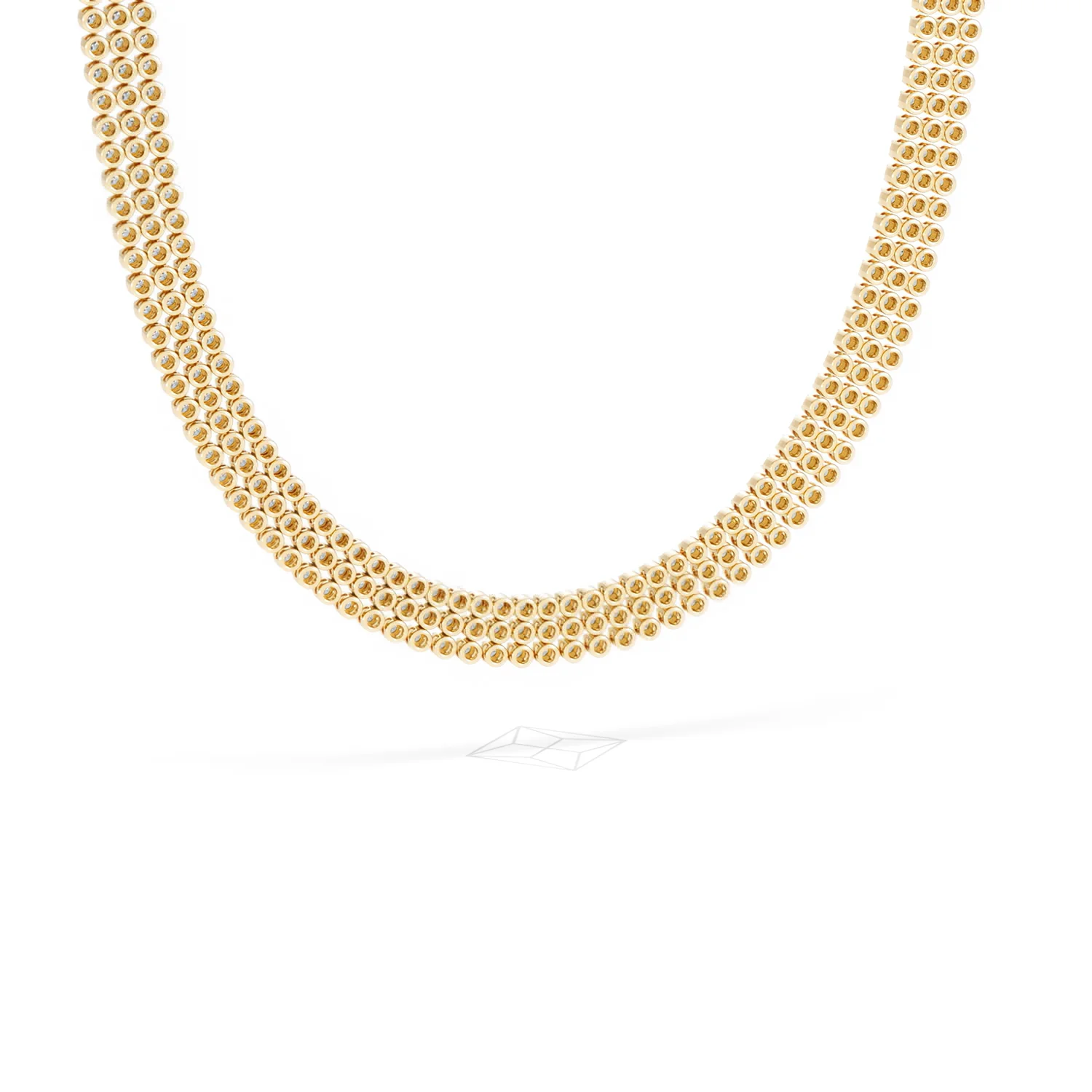 Soirée 7.25ct Round Cut Lab Diamond Choker Necklace in 18K Yellow Gold - Image 53