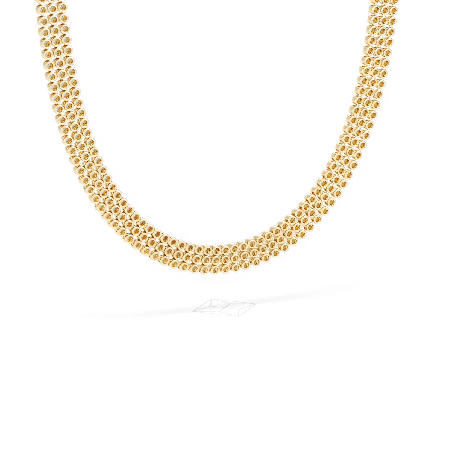 Soirée 7.25ct Round Cut Lab Diamond Choker Necklace in 18K Yellow Gold - Image 54