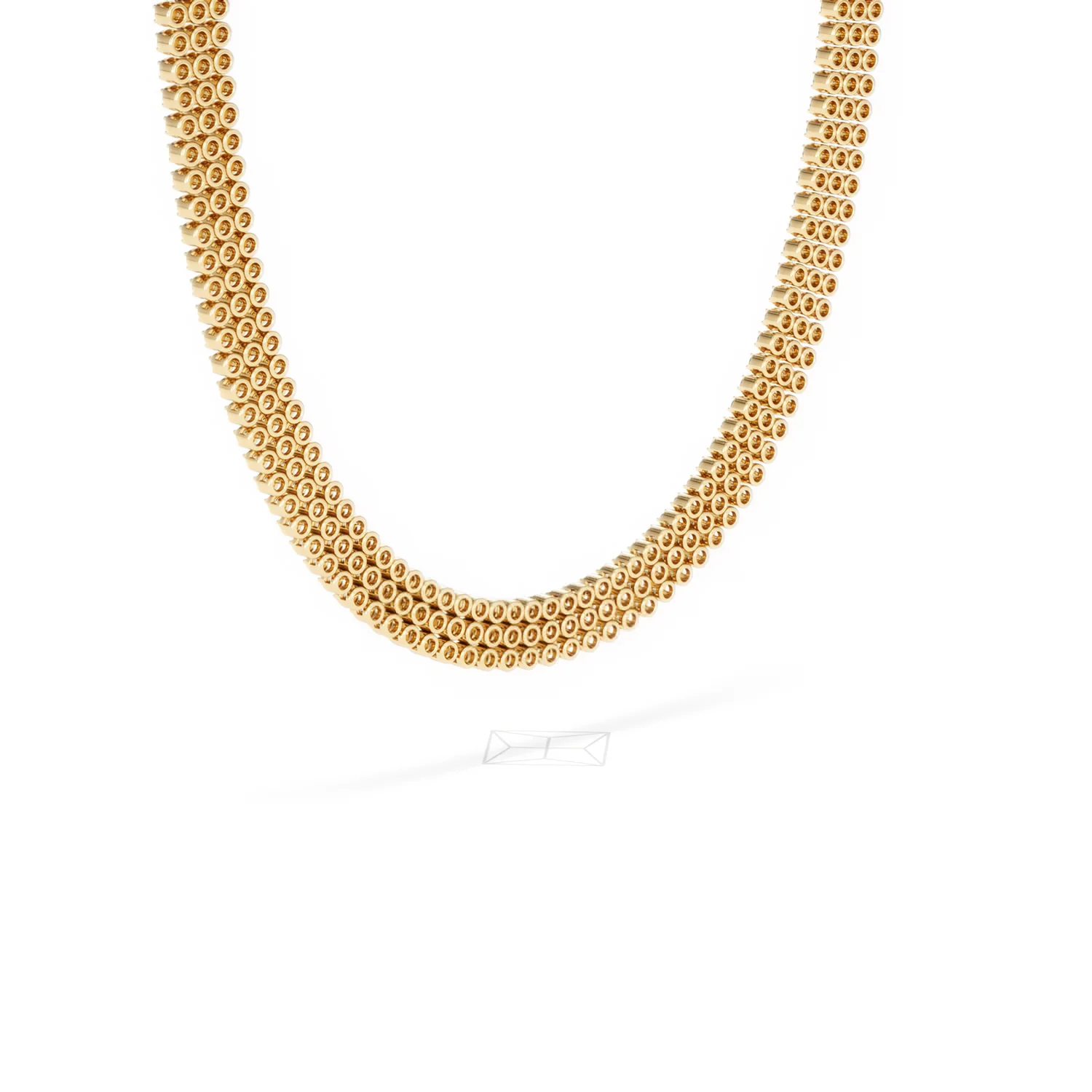 Soirée 7.25ct Round Cut Lab Diamond Choker Necklace in 18K Yellow Gold - Image 58