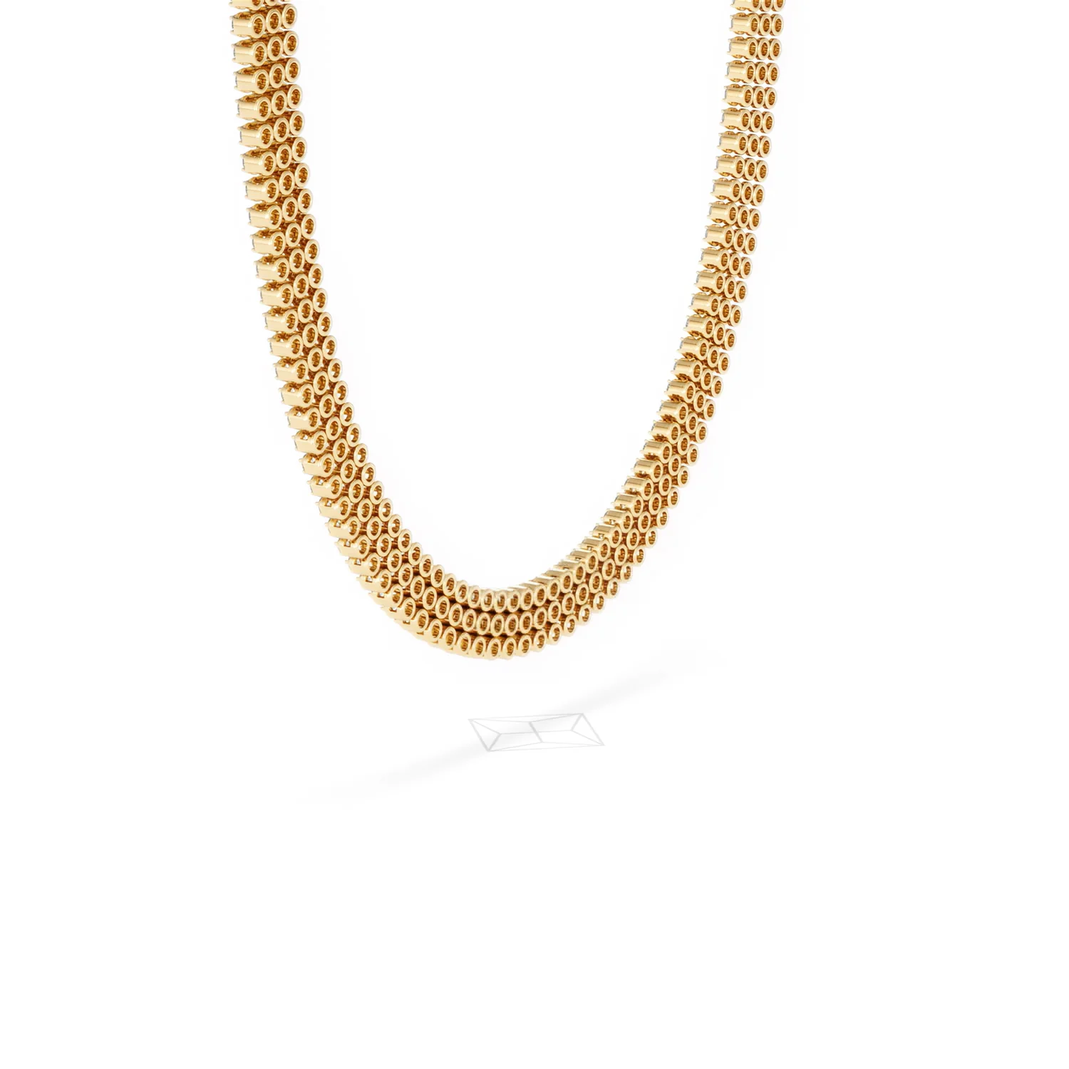 Soirée 7.25ct Round Cut Lab Diamond Choker Necklace in 18K Yellow Gold - Image 61