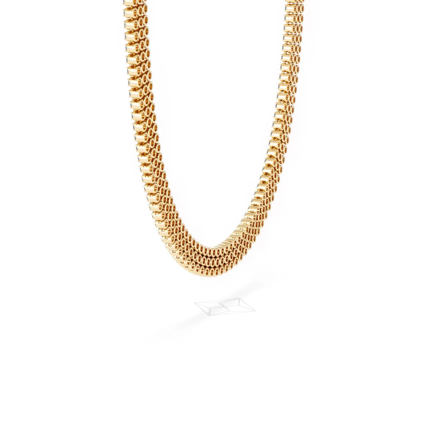 Soirée 7.25ct Round Cut Lab Diamond Choker Necklace in 18K Yellow Gold - Image 63