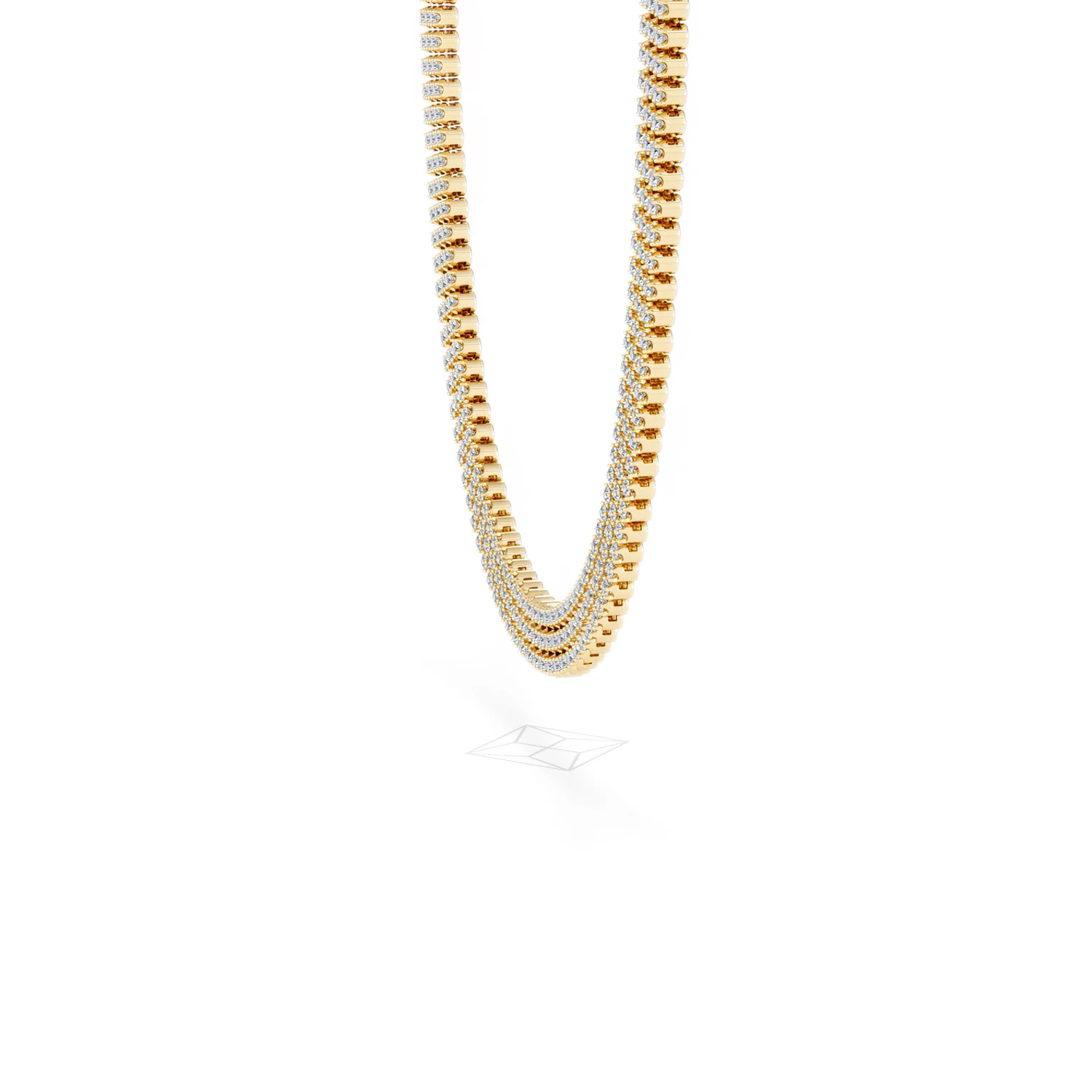 Soirée 7.25ct Round Cut Lab Diamond Choker Necklace in 18K Yellow Gold - Image 72