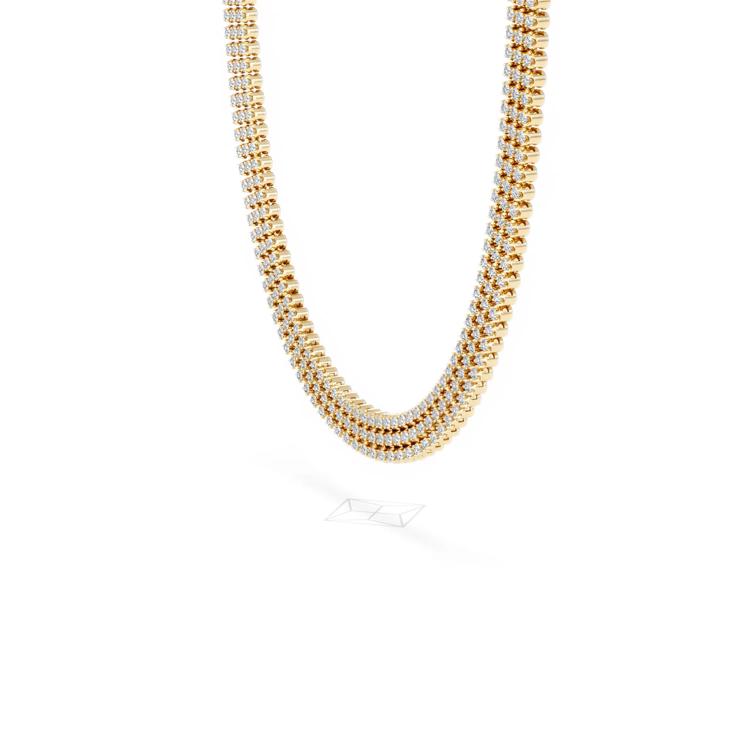 Soirée 7.25ct Round Cut Lab Diamond Choker Necklace in 18K Yellow Gold - Image 75
