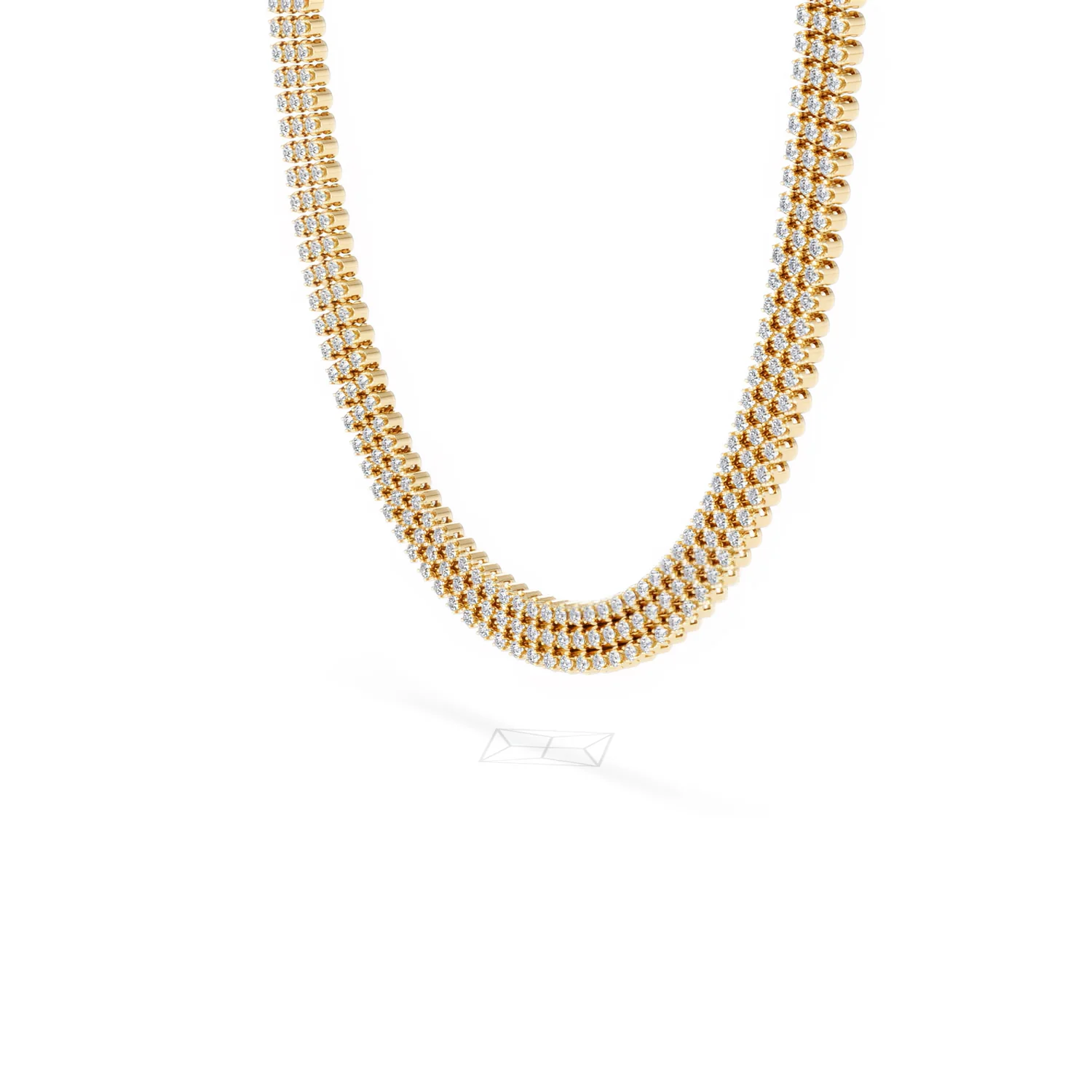 Soirée 7.25ct Round Cut Lab Diamond Choker Necklace in 18K Yellow Gold - Image 77