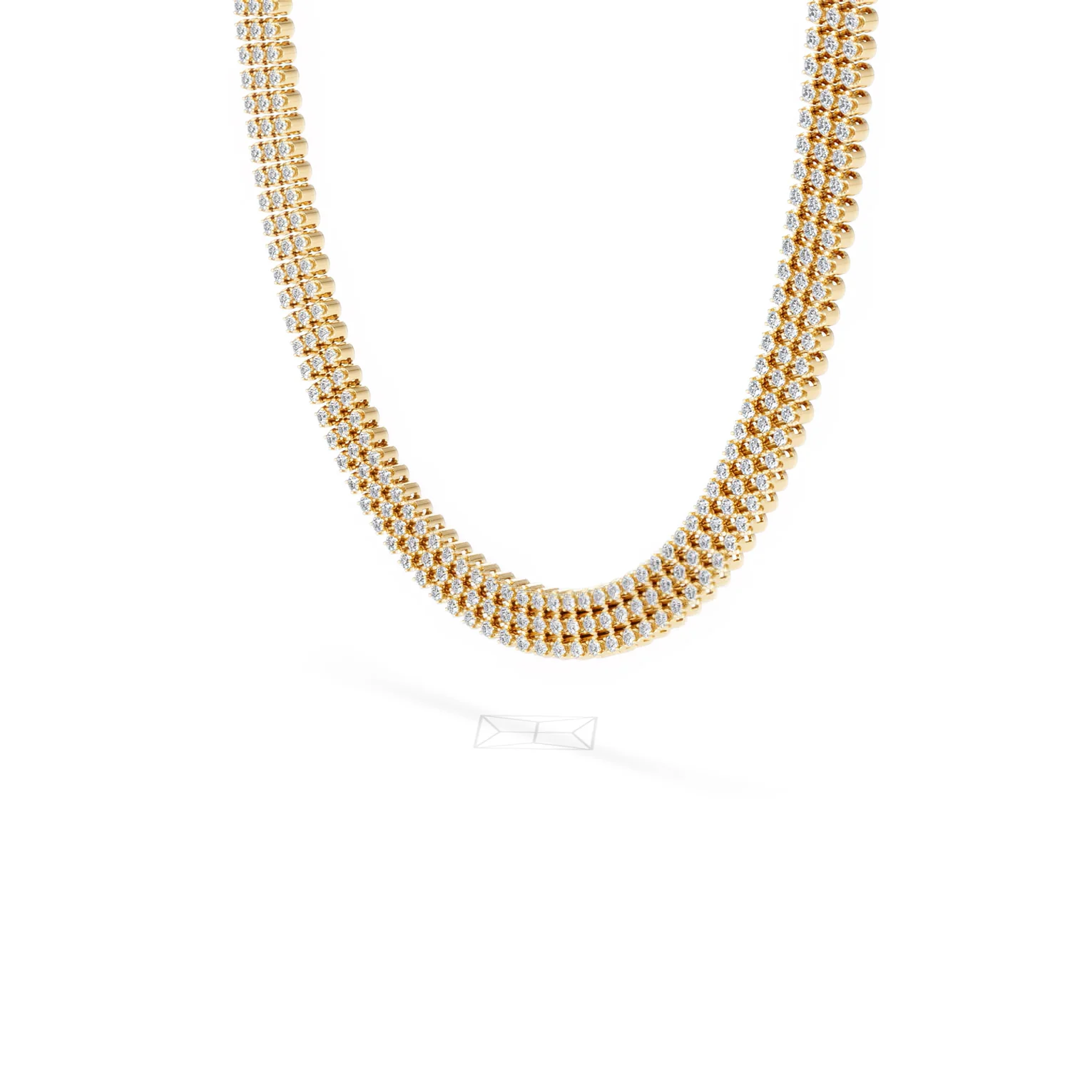 Soirée 7.25ct Round Cut Lab Diamond Choker Necklace in 18K Yellow Gold - Image 78