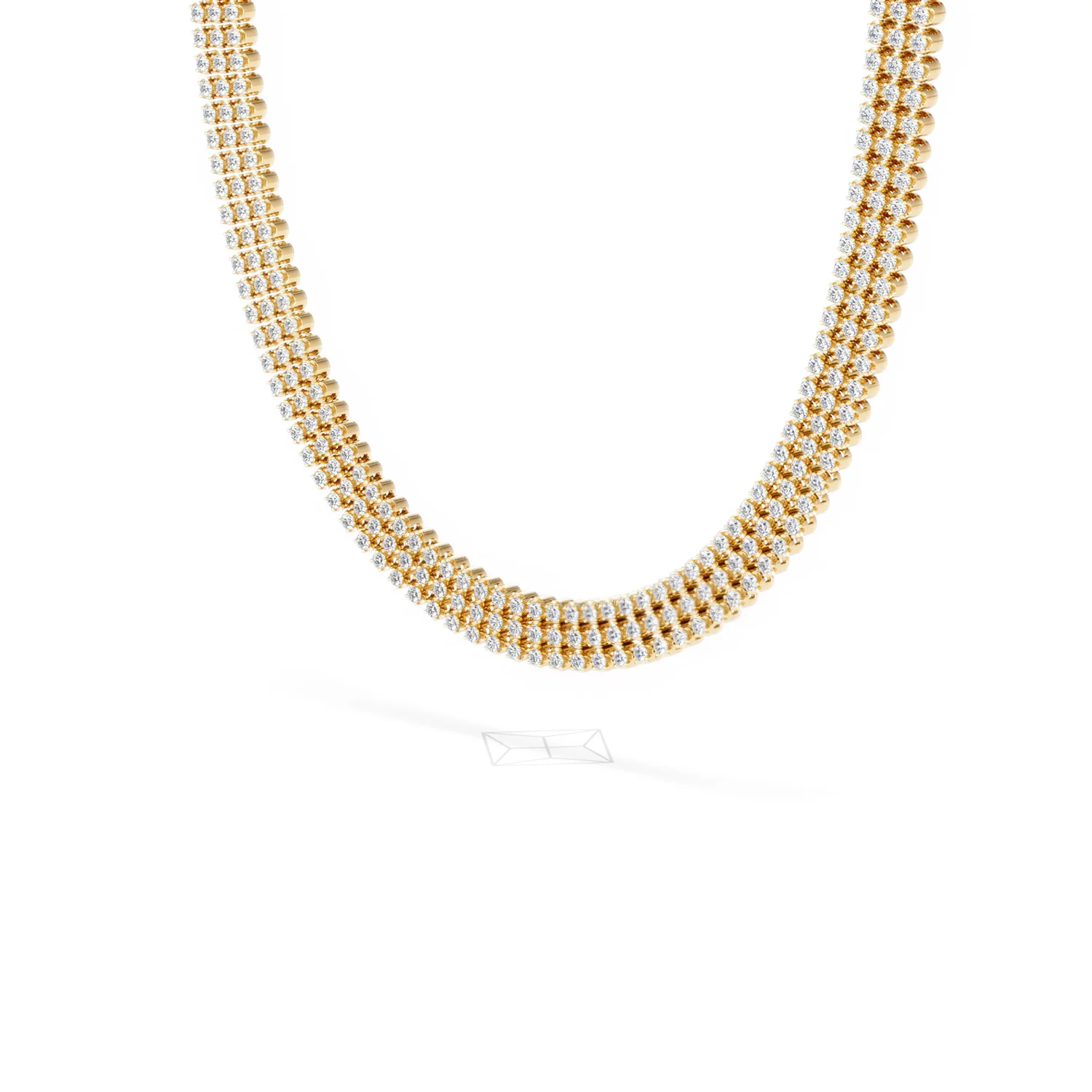 Soirée 7.25ct Round Cut Lab Diamond Choker Necklace in 18K Yellow Gold - Image 80