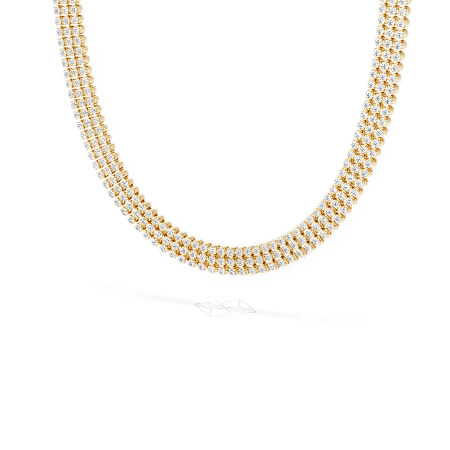 Soirée 7.25ct Round Cut Lab Diamond Choker Necklace in 18K Yellow Gold - Image 83