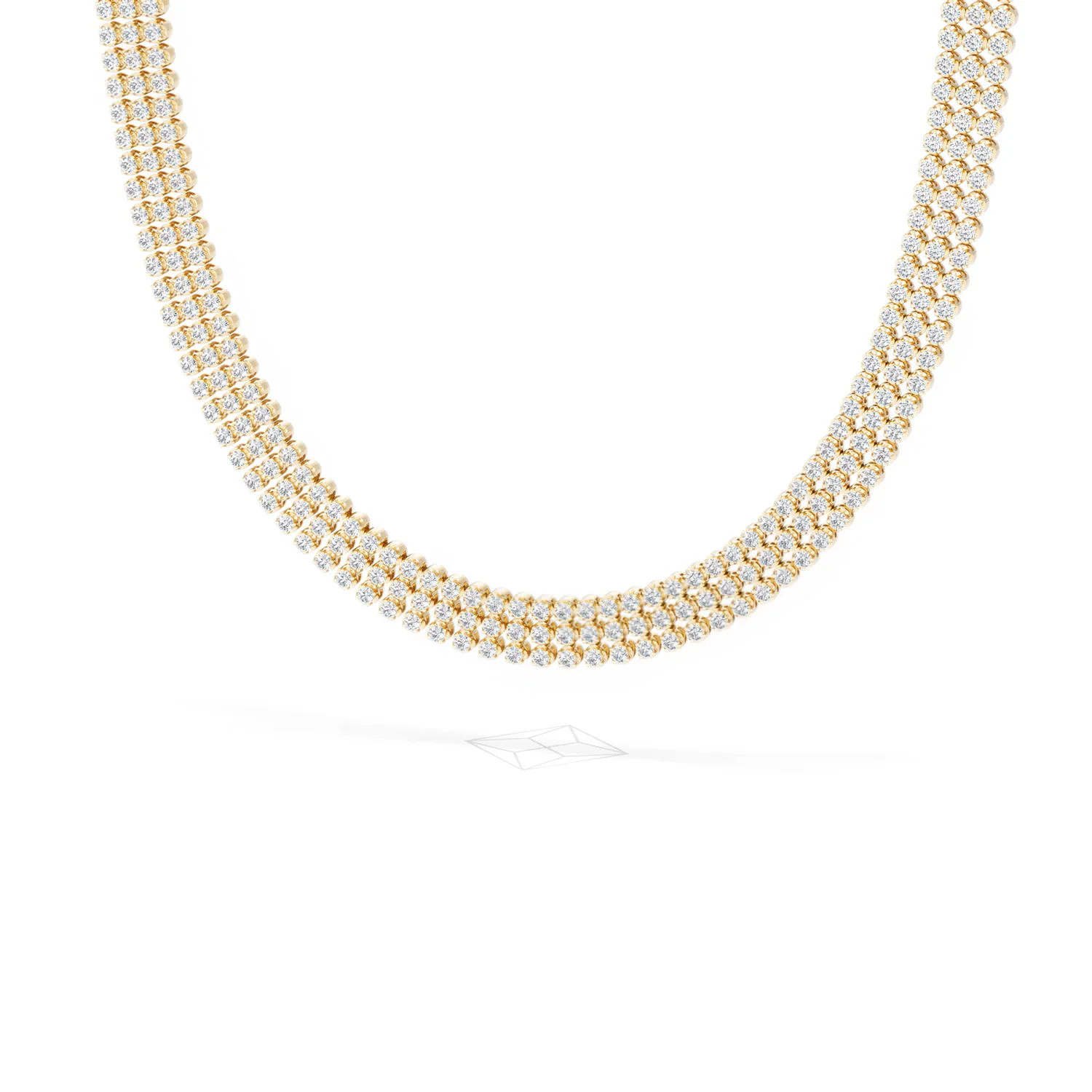Soirée 7.25ct Round Cut Lab Diamond Choker Necklace in 18K Yellow Gold - Image 85