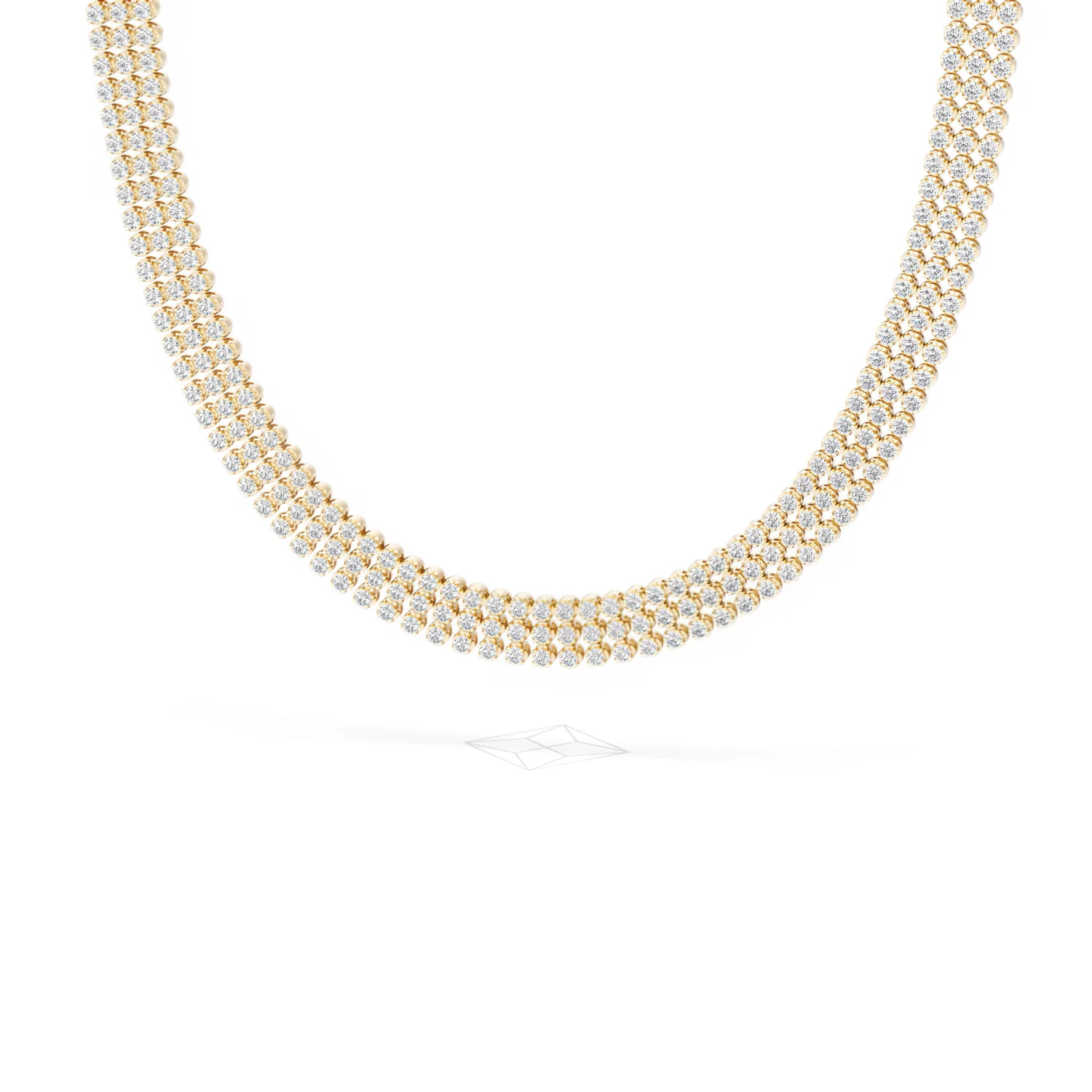 Soirée 7.25ct Round Cut Lab Diamond Choker Necklace in 18K Yellow Gold - Image 86