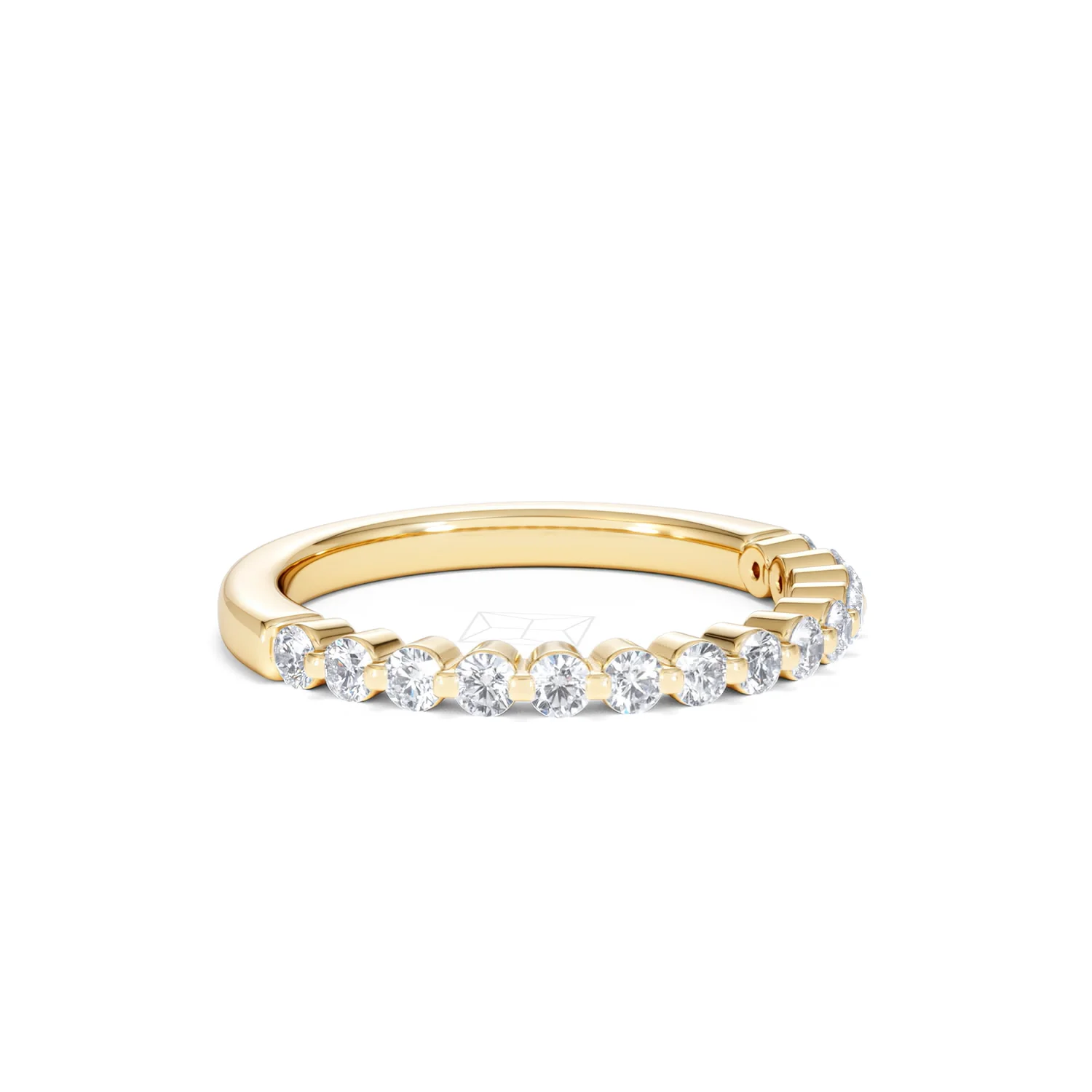 Solstice 0.35ct Lab Diamond Half Eternity Ring F/VS in 9k Gold - Image 18