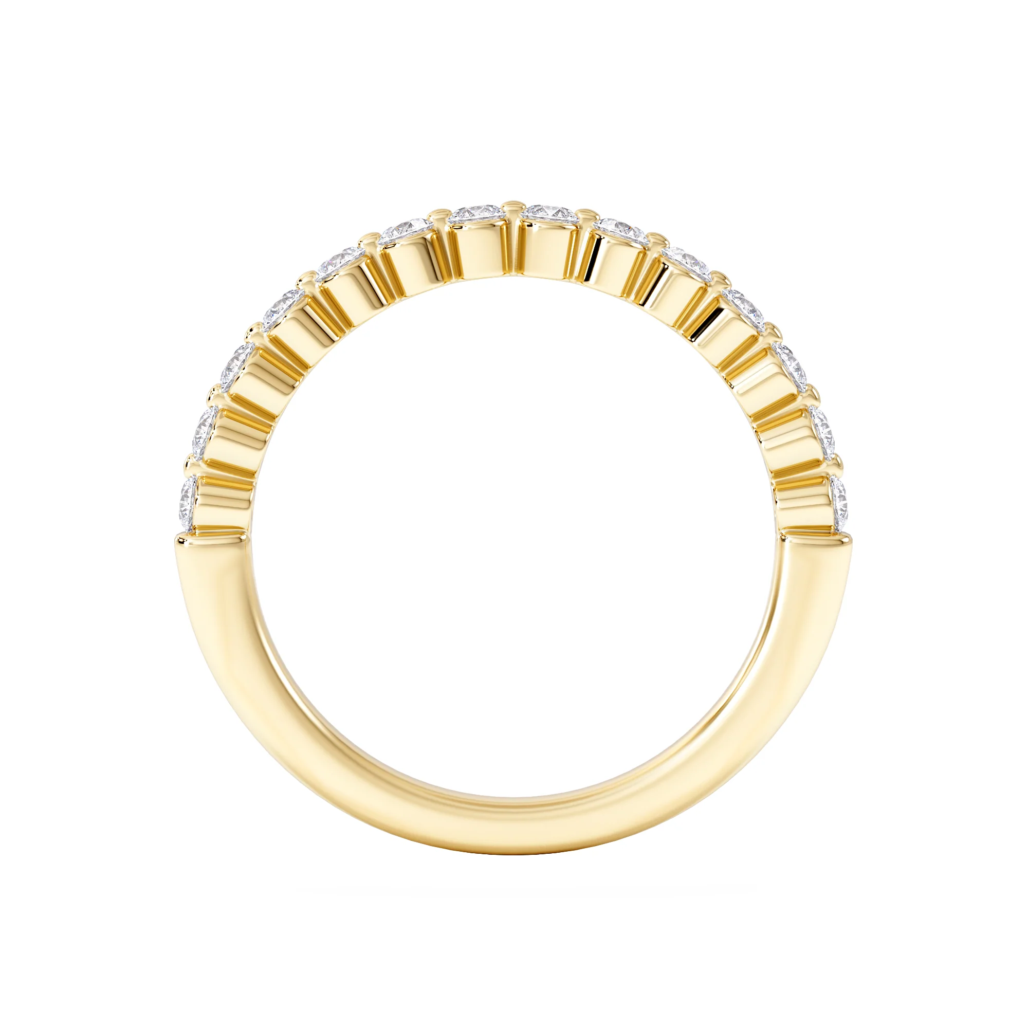 Solstice 0.35ct Lab Diamond Half Eternity Ring F/VS in 9k Gold - Image 3
