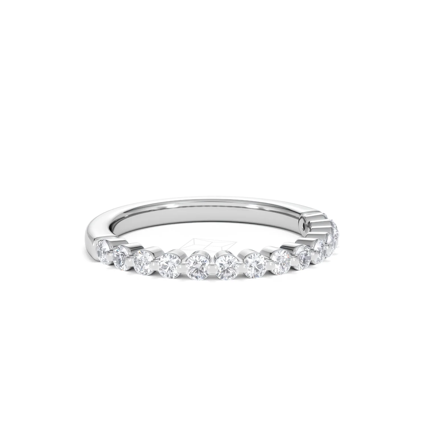 Solstice 0.35ct Lab Diamond Half Eternity Ring F/VS in 9k White Gold - Image 16