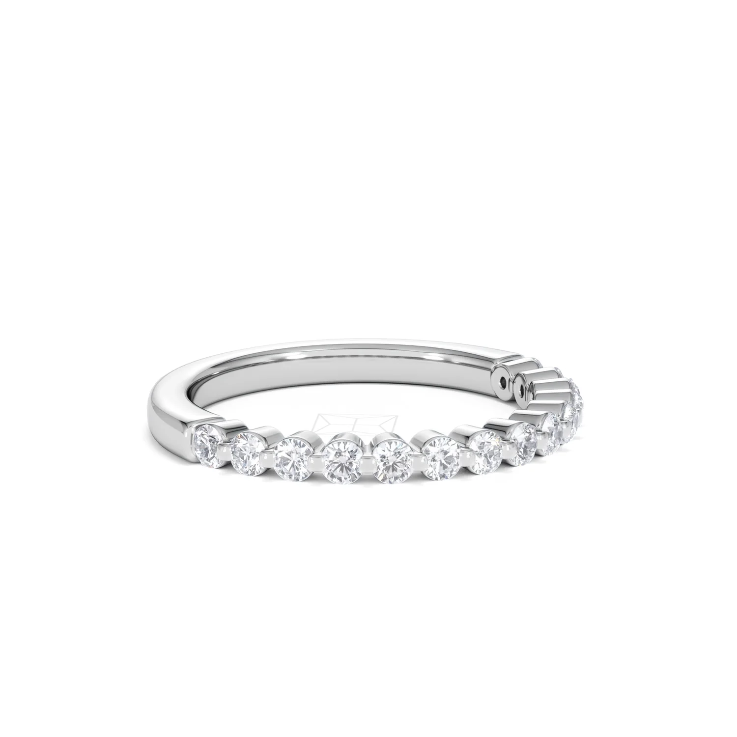 Solstice 0.35ct Lab Diamond Half Eternity Ring F/VS in 9k White Gold - Image 19