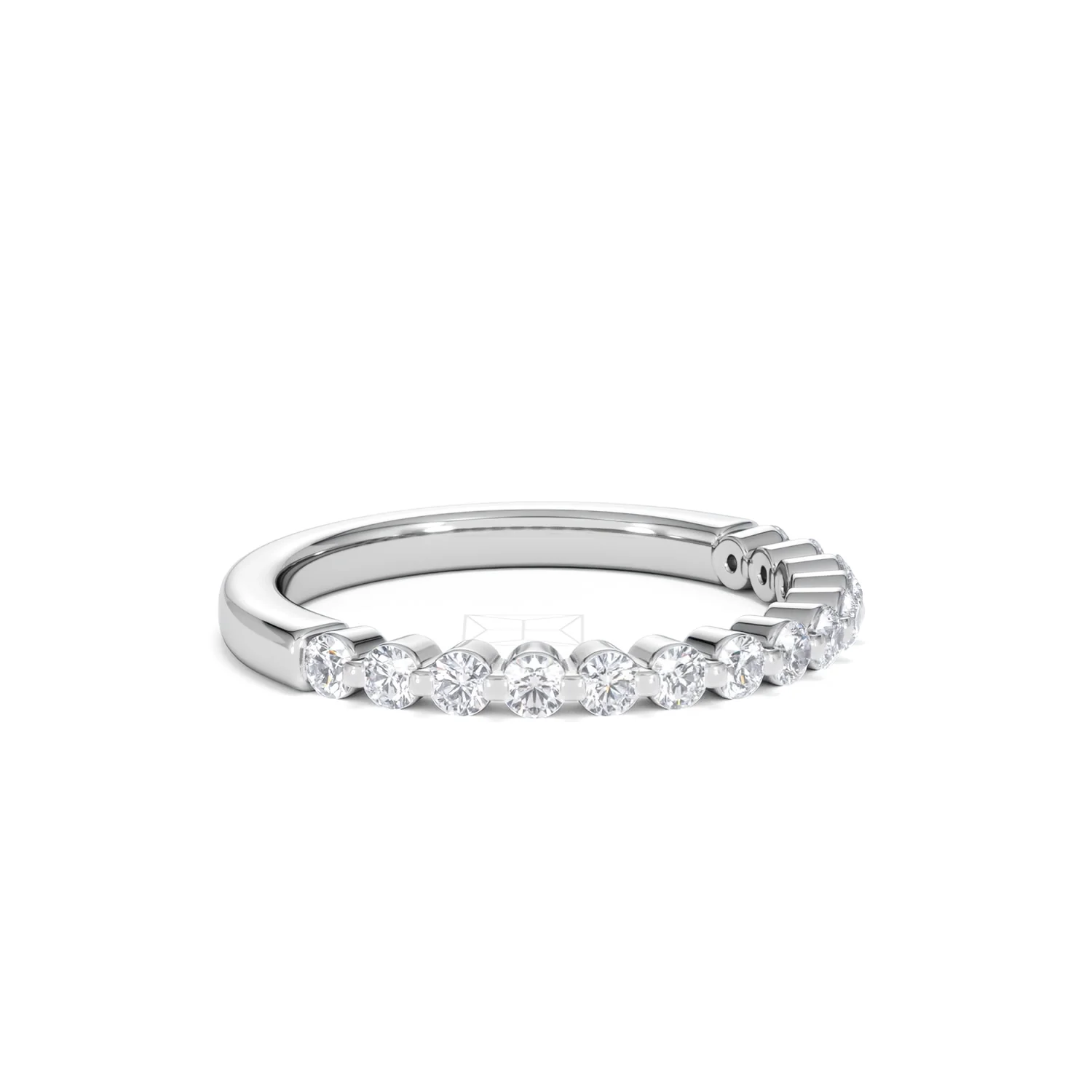 Solstice 0.35ct Lab Diamond Half Eternity Ring F/VS in 9k White Gold - Image 20
