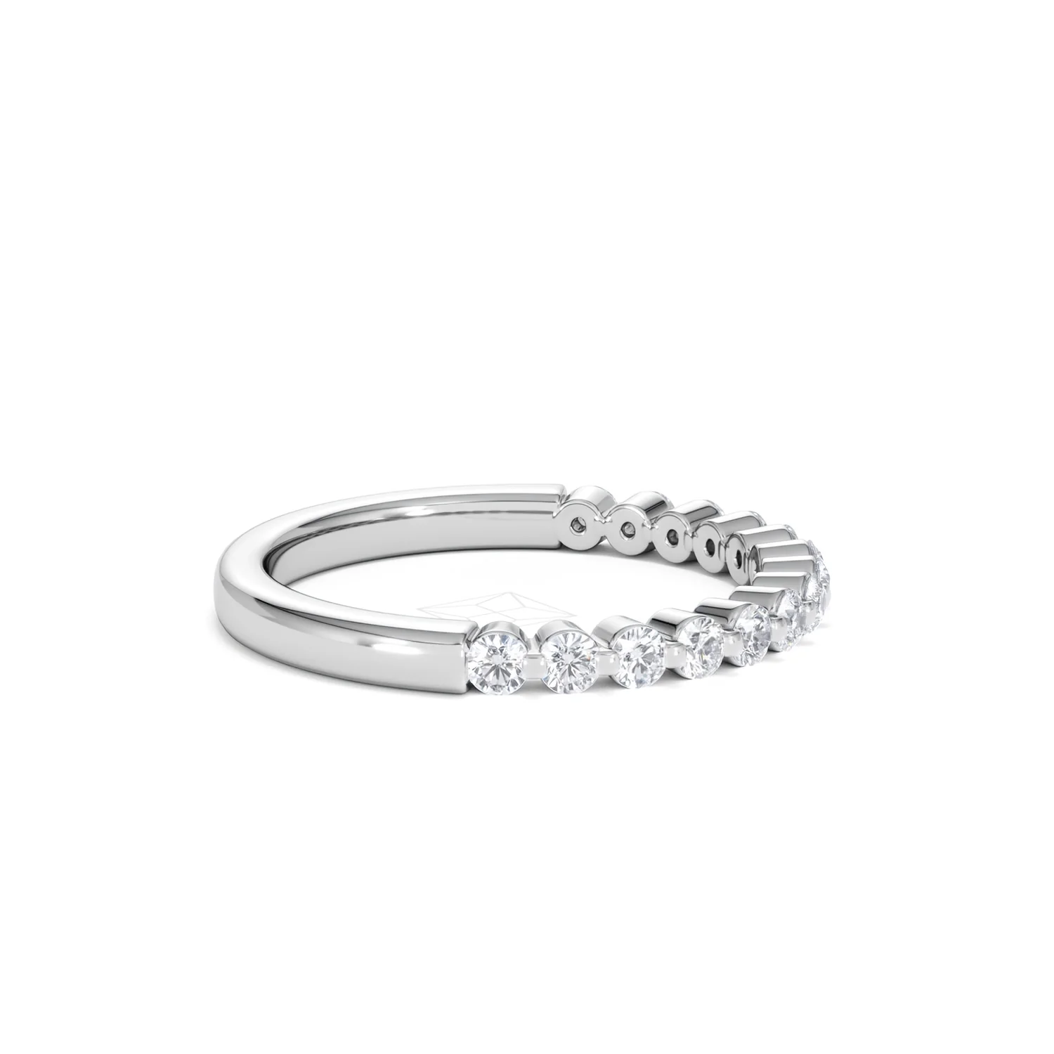 Solstice 0.35ct Lab Diamond Half Eternity Ring F/VS in 9k White Gold - Image 28