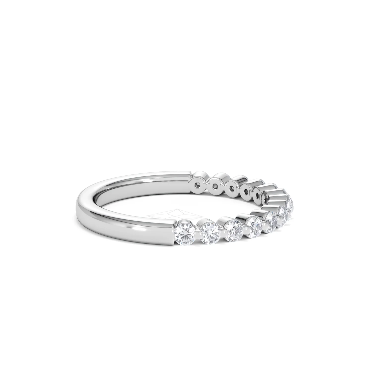 Solstice 0.35ct Lab Diamond Half Eternity Ring F/VS in 9k White Gold - Image 29