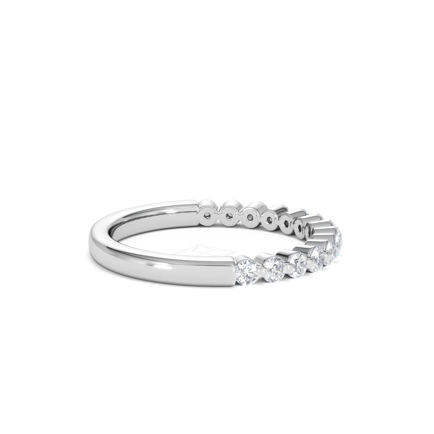 Solstice 0.35ct Lab Diamond Half Eternity Ring F/VS in 9k White Gold - Image 32