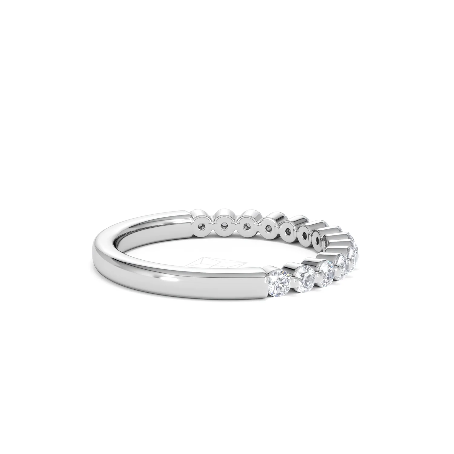 Solstice 0.35ct Lab Diamond Half Eternity Ring F/VS in 9k White Gold - Image 34