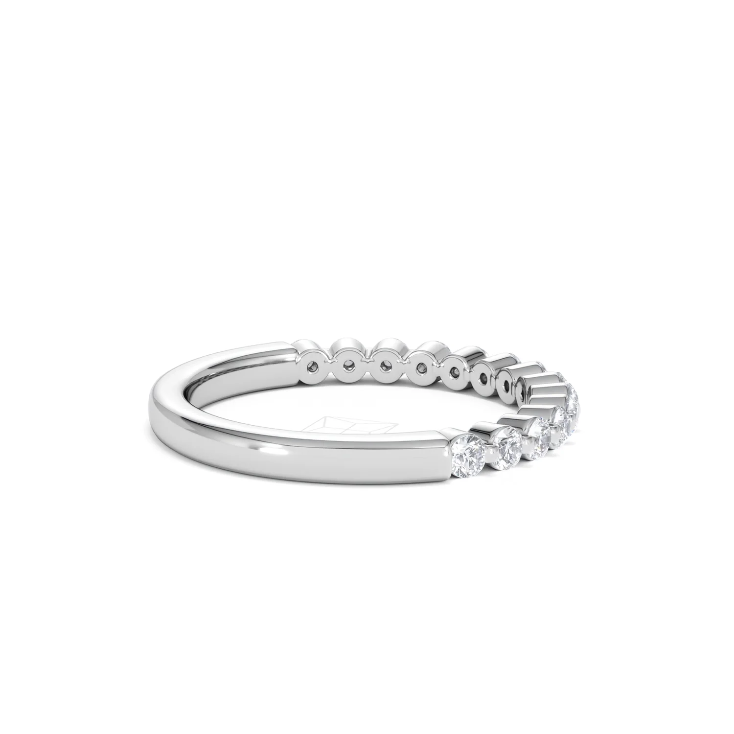 Solstice 0.35ct Lab Diamond Half Eternity Ring F/VS in 9k White Gold - Image 35