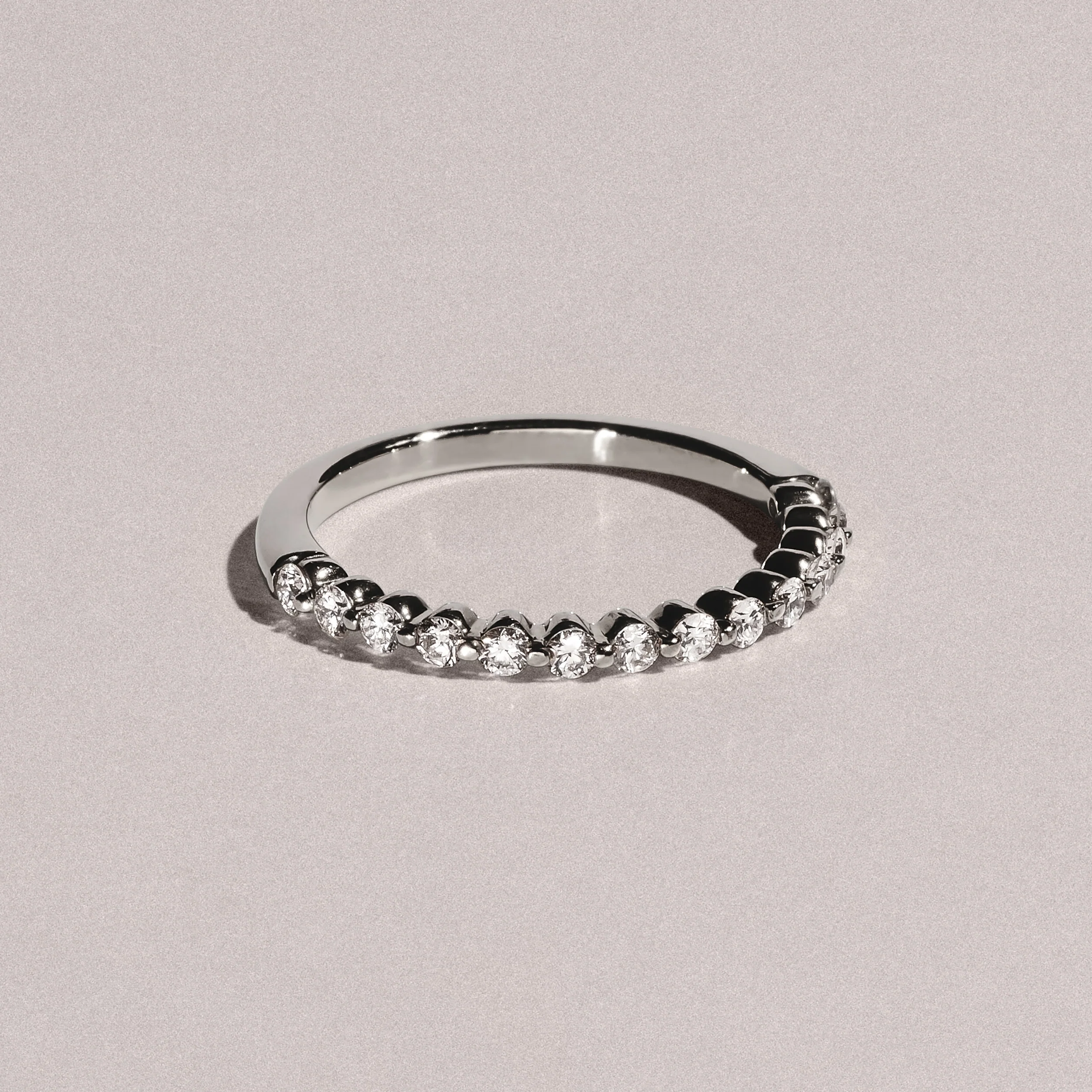 Solstice 0.35ct Lab Diamond Half Eternity Ring F/VS in 9k White Gold - Image 6