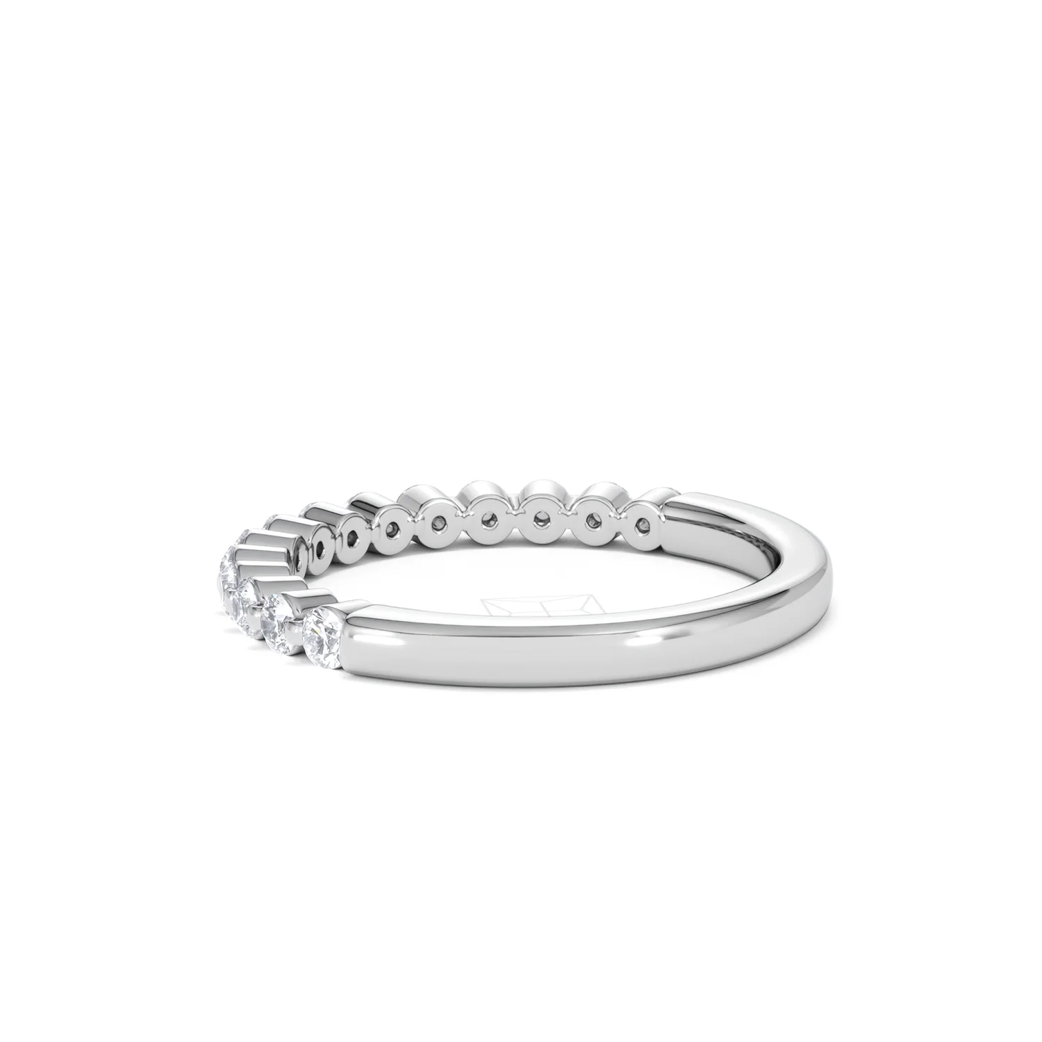 Solstice 0.35ct Lab Diamond Half Eternity Ring F/VS in 9k White Gold - Image 62