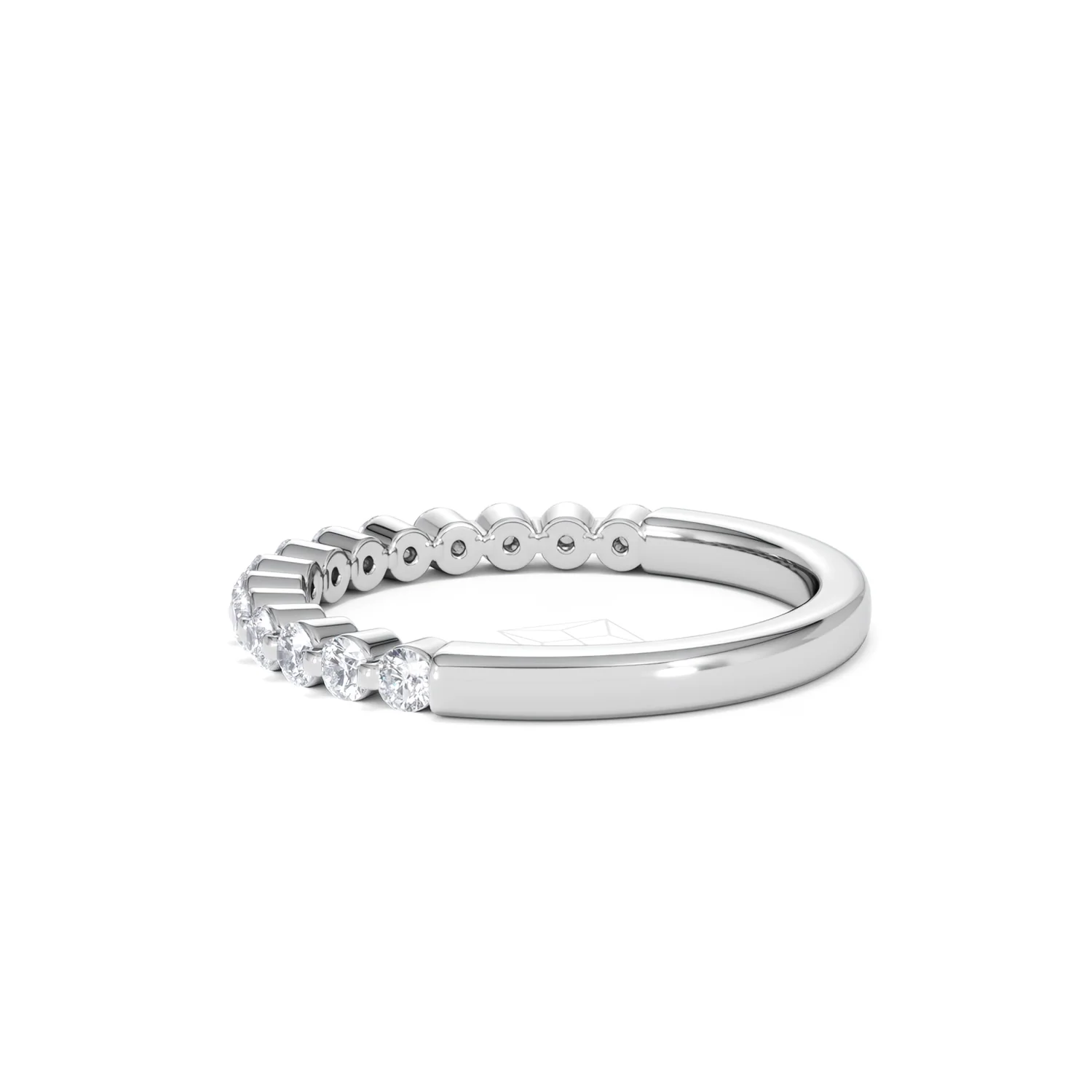 Solstice 0.35ct Lab Diamond Half Eternity Ring F/VS in 9k White Gold - Image 65