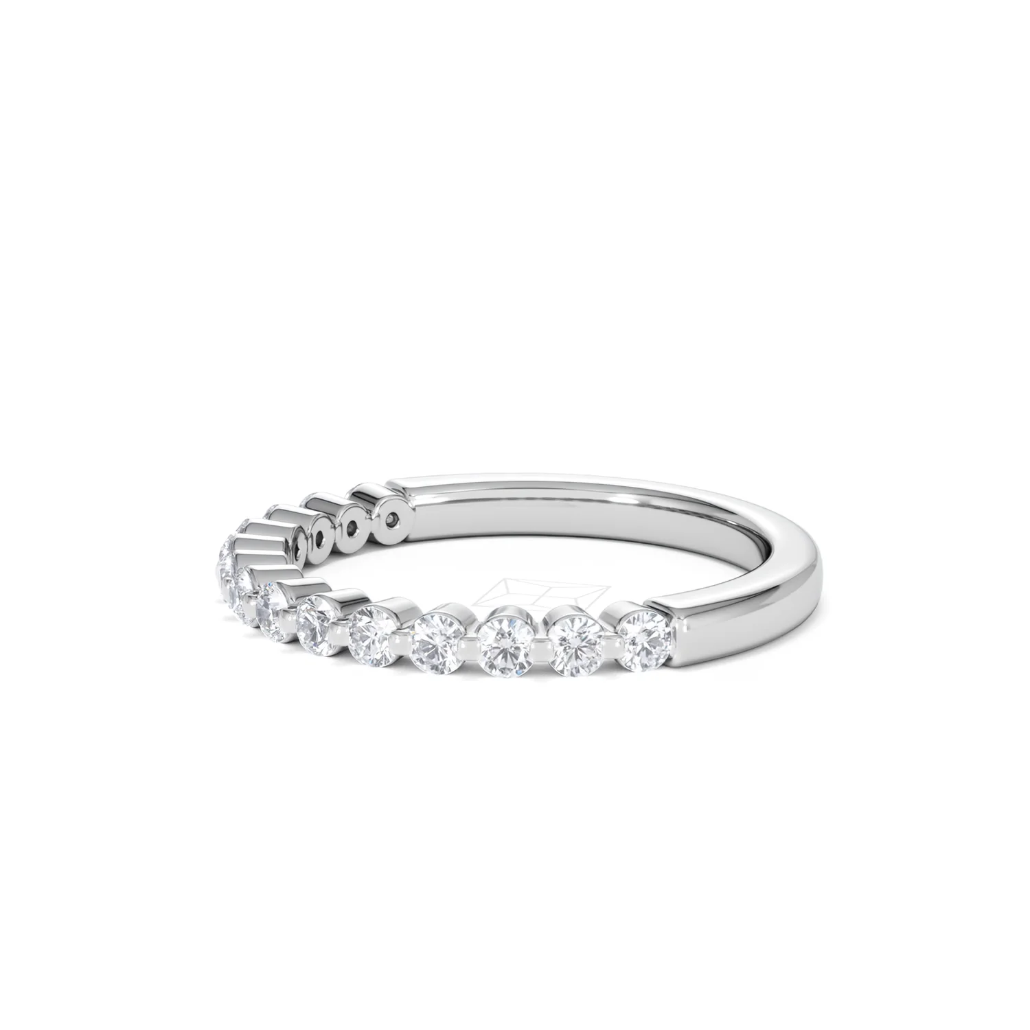 Solstice 0.35ct Lab Diamond Half Eternity Ring F/VS in 9k White Gold - Image 76
