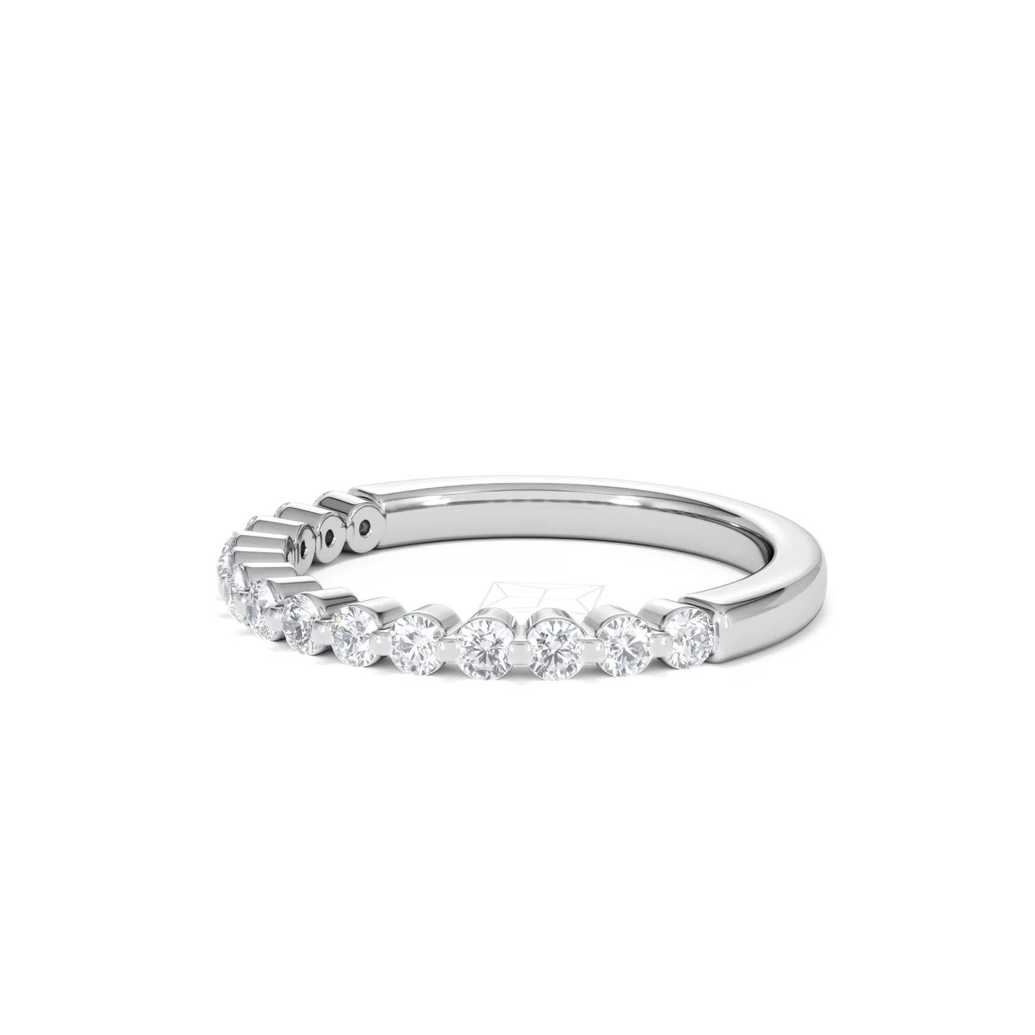 Solstice 0.35ct Lab Diamond Half Eternity Ring F/VS in 9k White Gold - Image 78