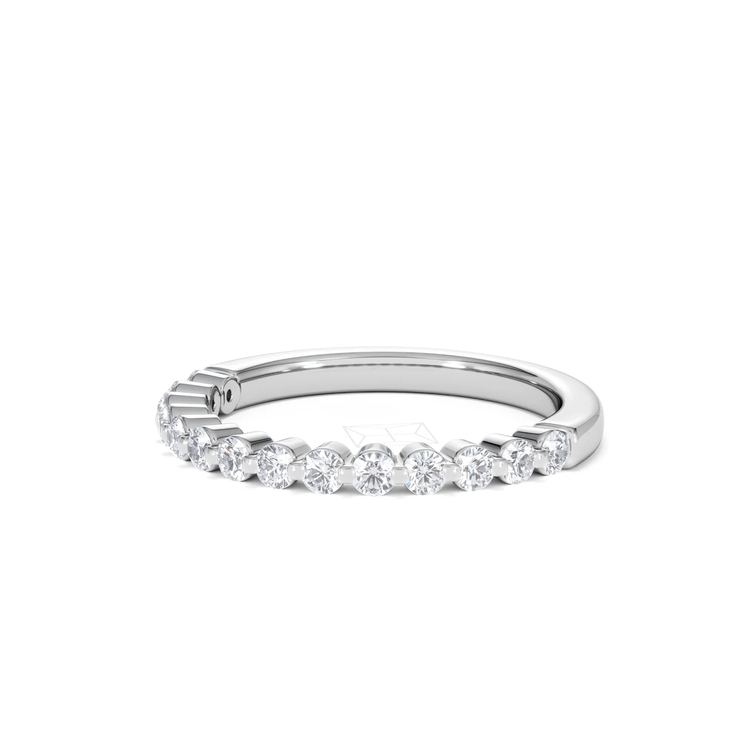 Solstice 0.35ct Lab Diamond Half Eternity Ring F/VS in 9k White Gold - Image 82