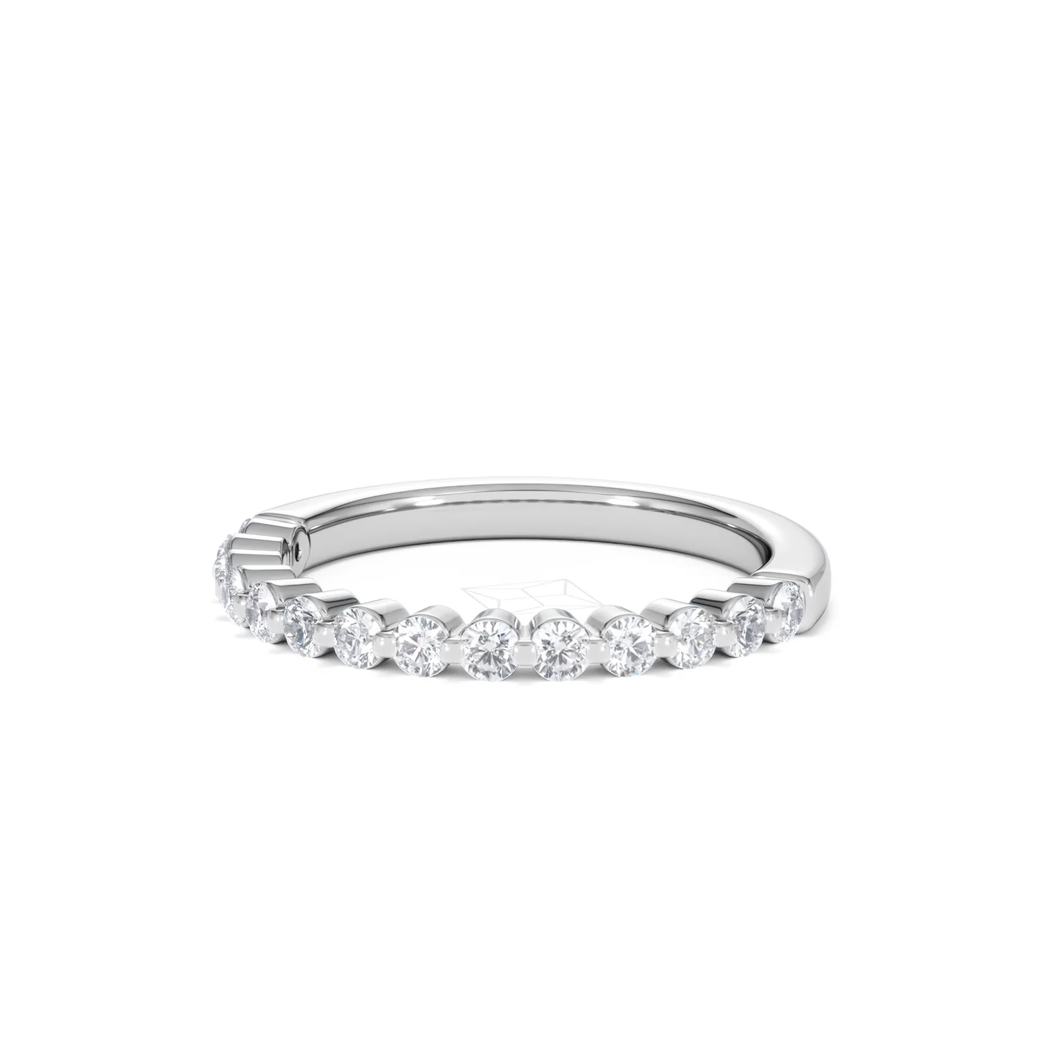 Solstice 0.35ct Lab Diamond Half Eternity Ring F/VS in 9k White Gold - Image 84