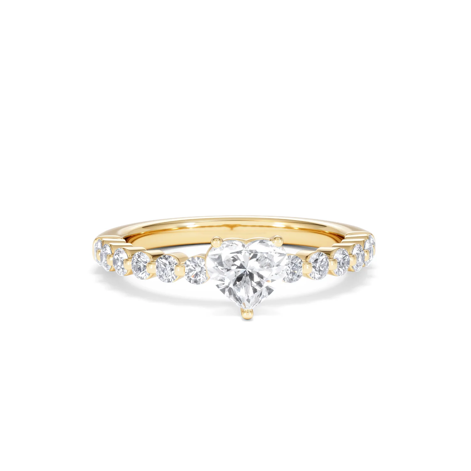 Solstice Heart Cut 0.80ct Lab Diamond Engagement Ring F/VS in 9k Gold - Image 11