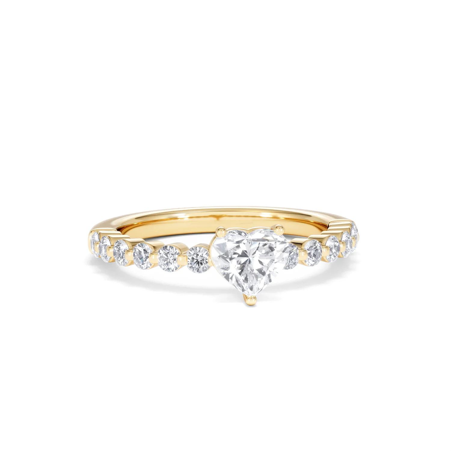 Solstice Heart Cut 0.80ct Lab Diamond Engagement Ring F/VS in 9k Gold - Image 12