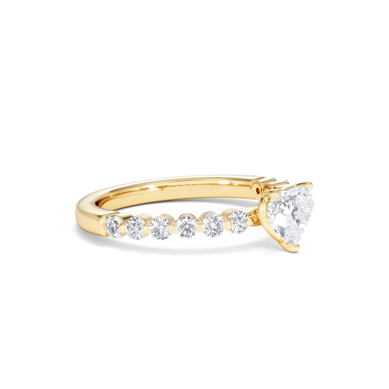 Solstice Heart Cut 0.80ct Lab Diamond Engagement Ring F/VS in 9k Gold - Image 20