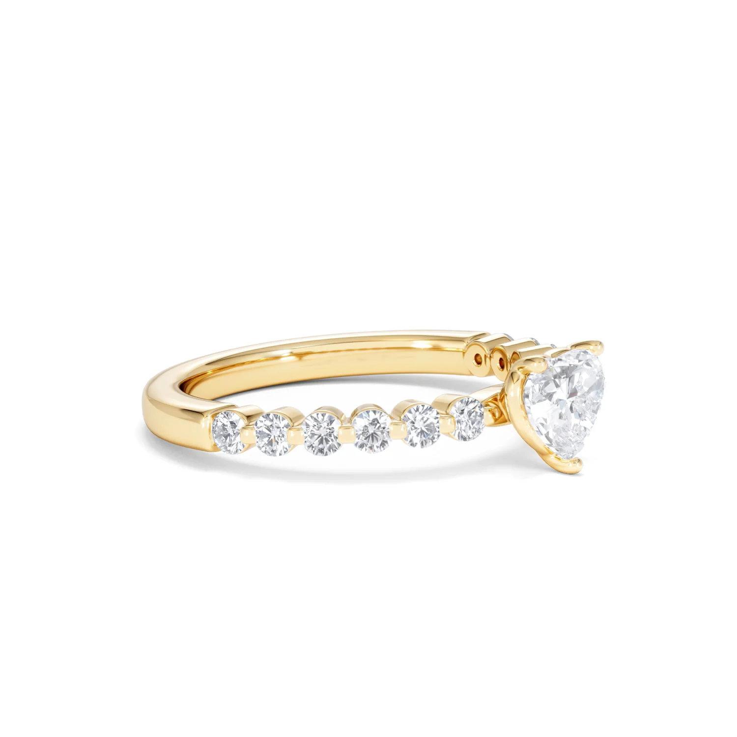 Solstice Heart Cut 0.80ct Lab Diamond Engagement Ring F/VS in 9k Gold - Image 21