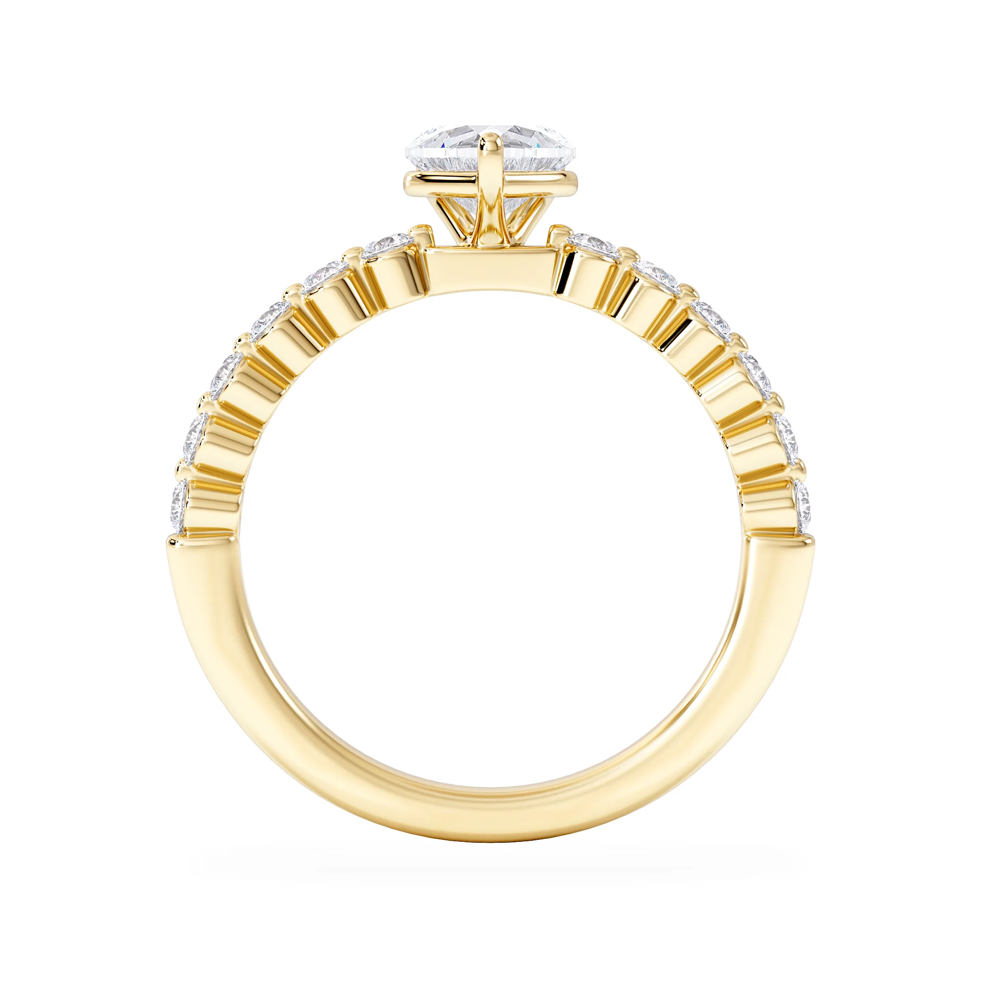 Solstice Heart Cut 0.80ct Lab Diamond Engagement Ring F/VS in 9k Gold - Image 3