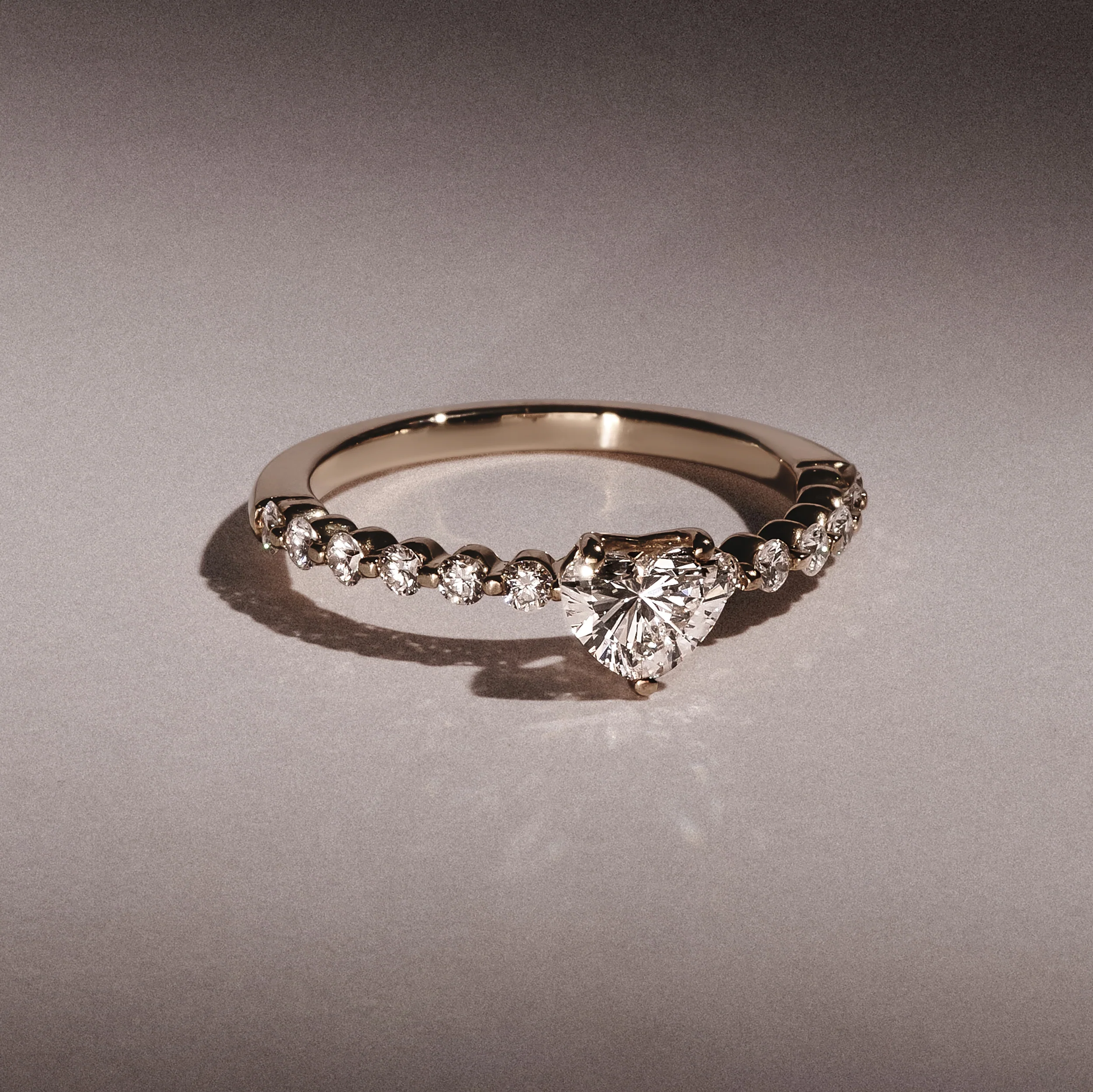 Solstice Heart Cut 0.80ct Lab Diamond Engagement Ring F/VS in 9k Gold - Image 7