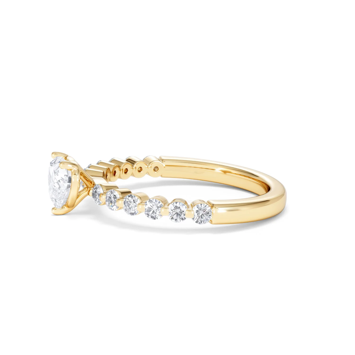 Solstice Heart Cut 0.80ct Lab Diamond Engagement Ring F/VS in 9k Gold - Image 73