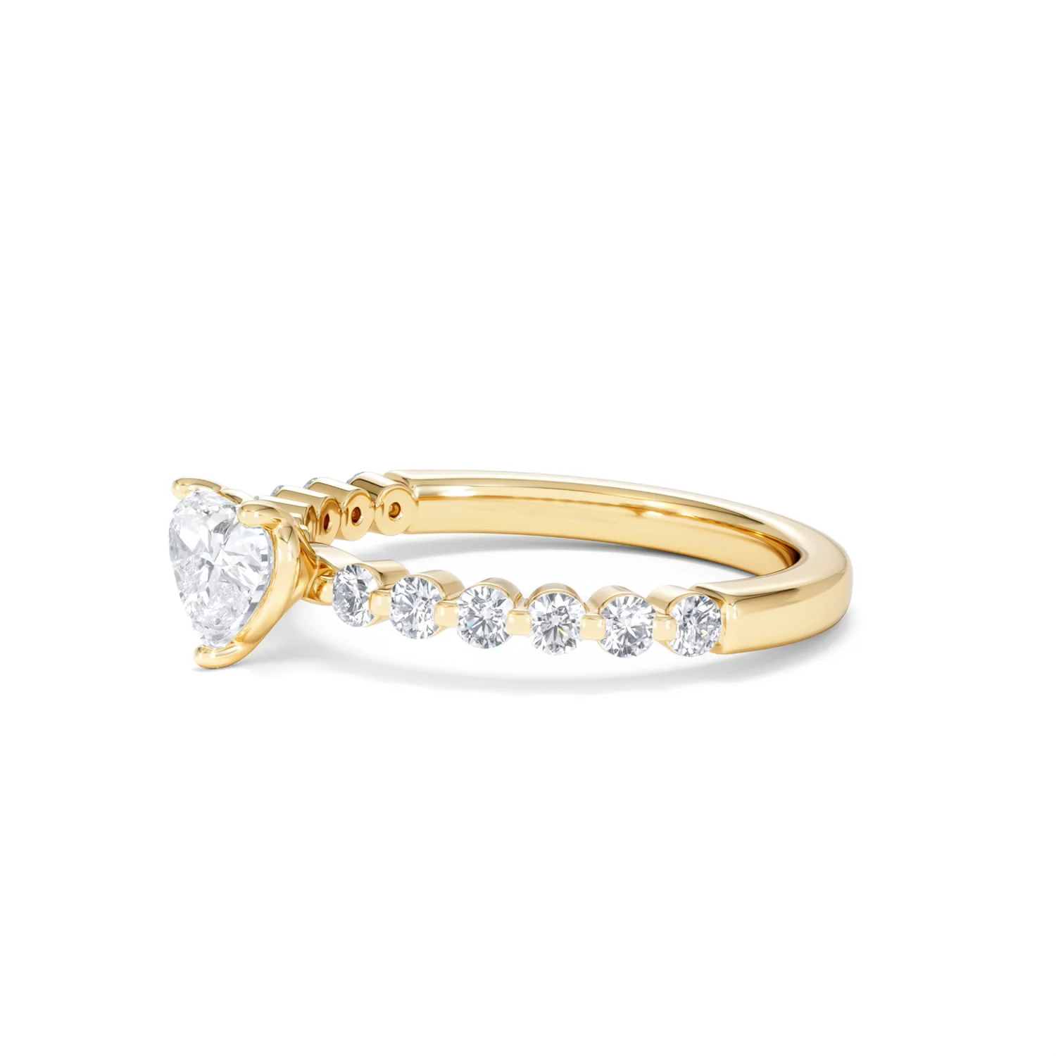 Solstice Heart Cut 0.80ct Lab Diamond Engagement Ring F/VS in 9k Gold - Image 77