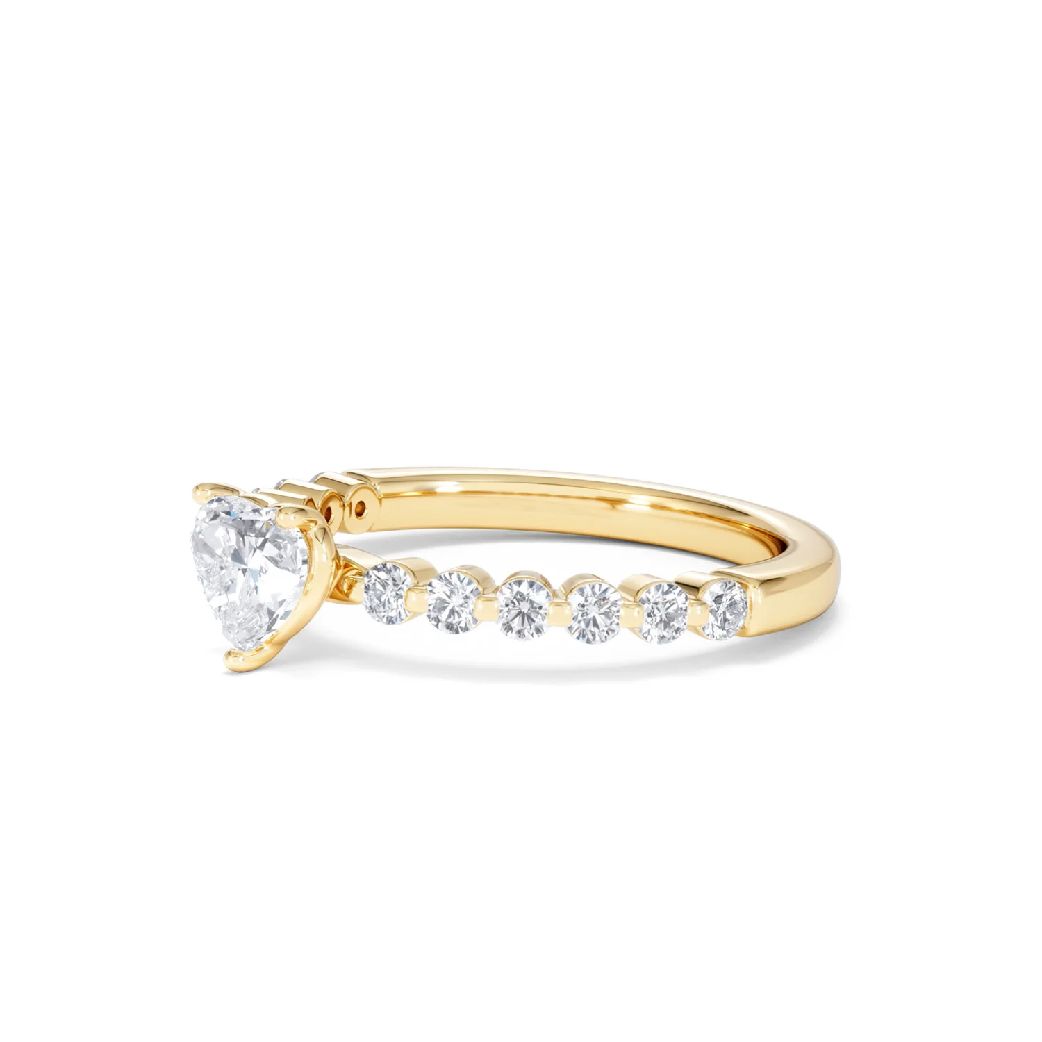 Solstice Heart Cut 0.80ct Lab Diamond Engagement Ring F/VS in 9k Gold - Image 79