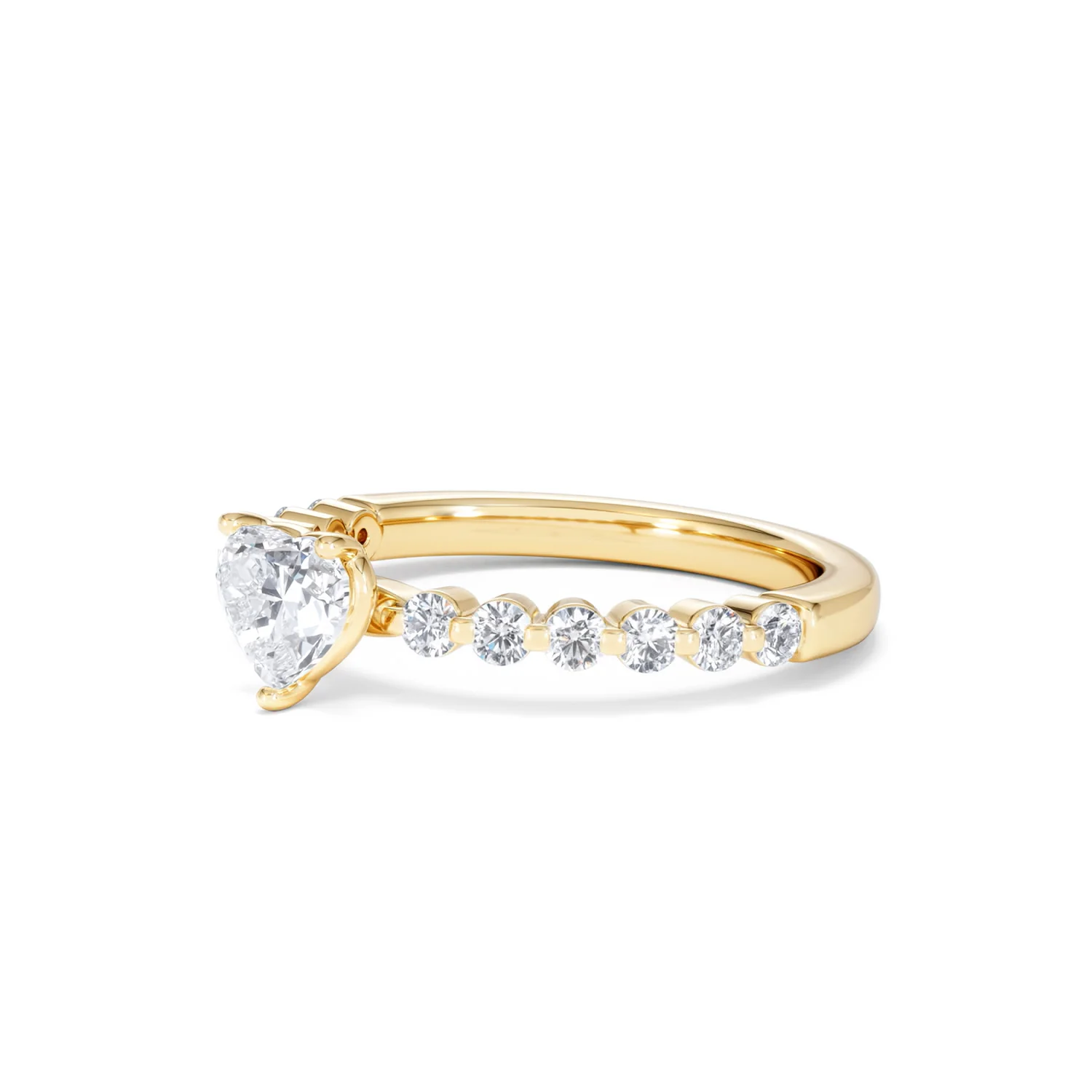 Solstice Heart Cut 0.80ct Lab Diamond Engagement Ring F/VS in 9k Gold - Image 80