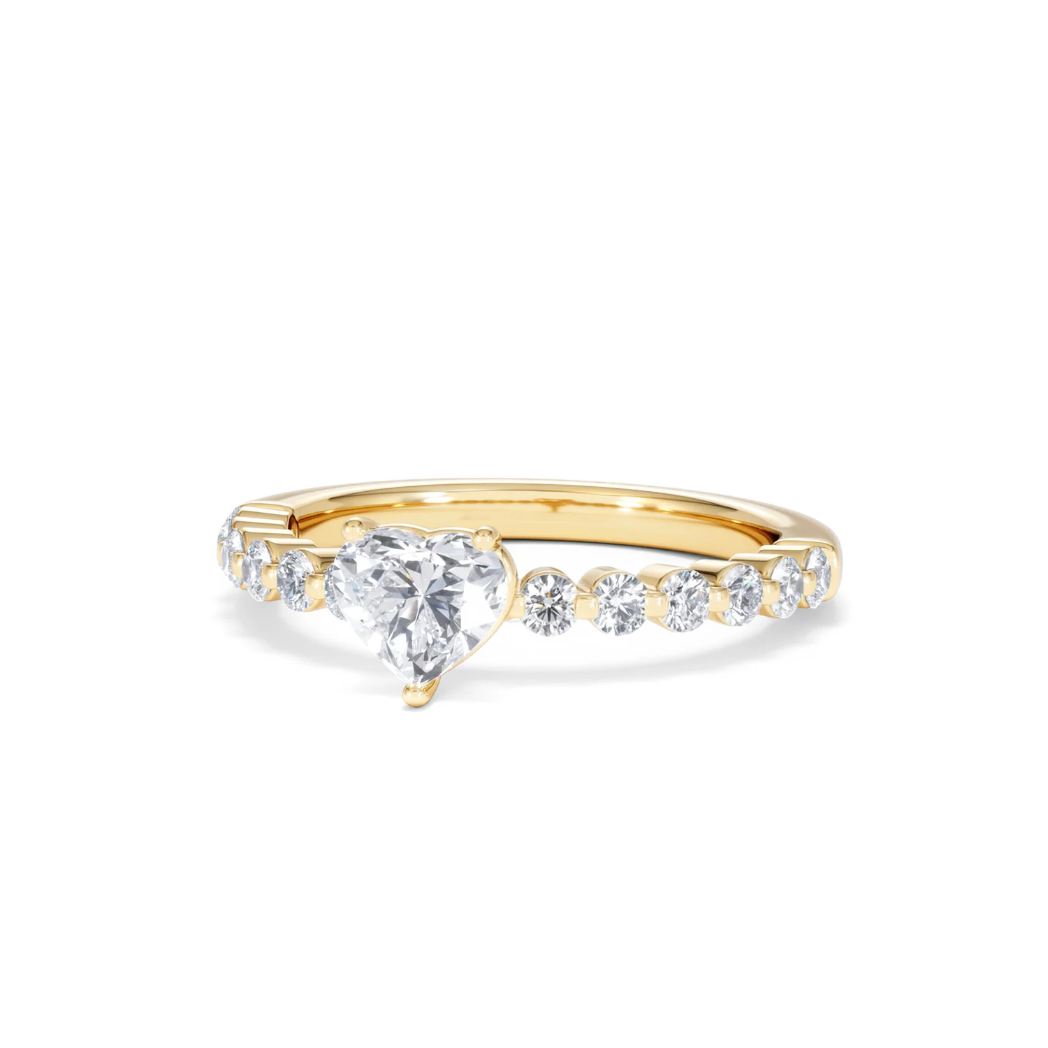 Solstice Heart Cut 0.80ct Lab Diamond Engagement Ring F/VS in 9k Gold - Image 86